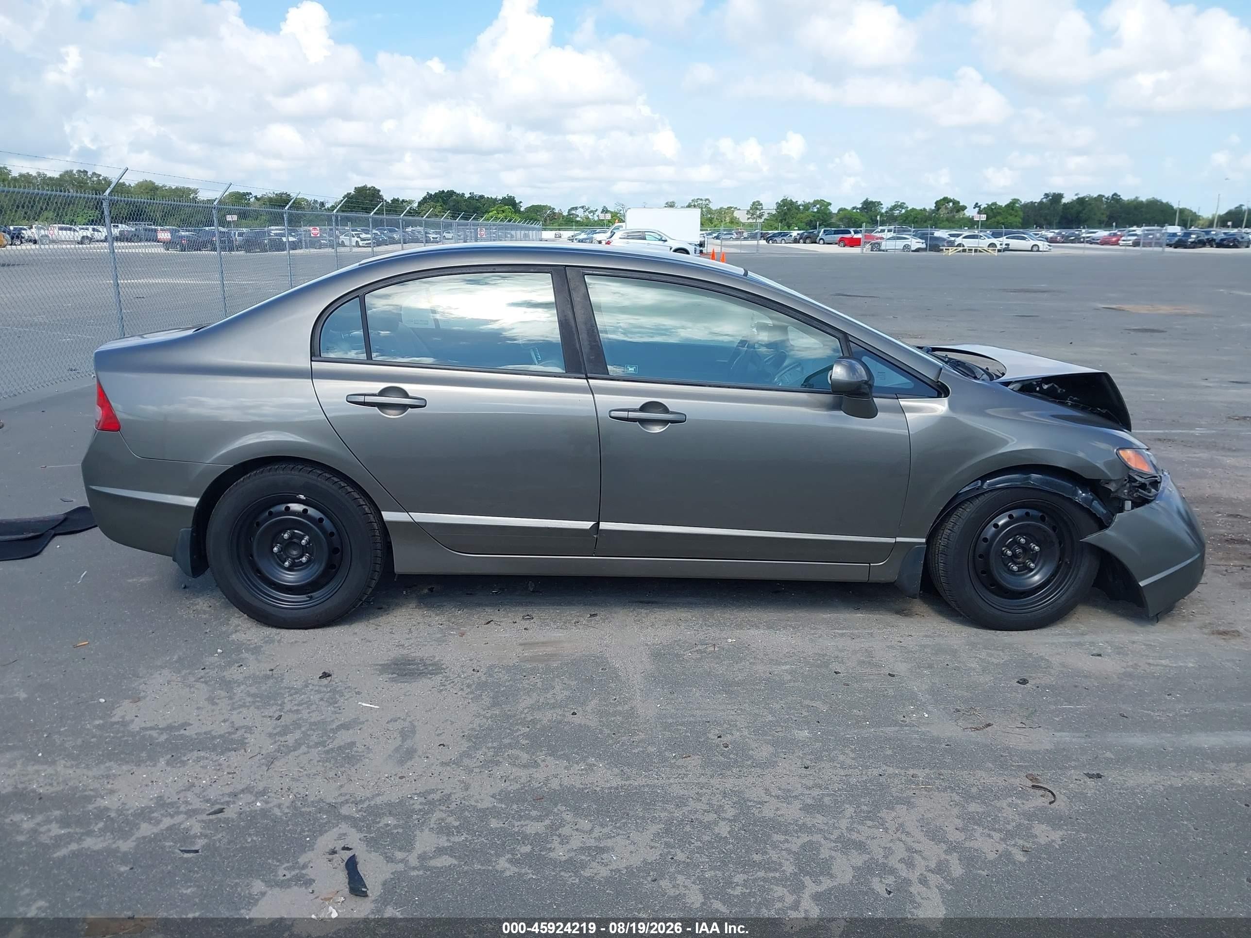 2008 Honda Civic Lx Gray vin: 2HGFA16598H351420