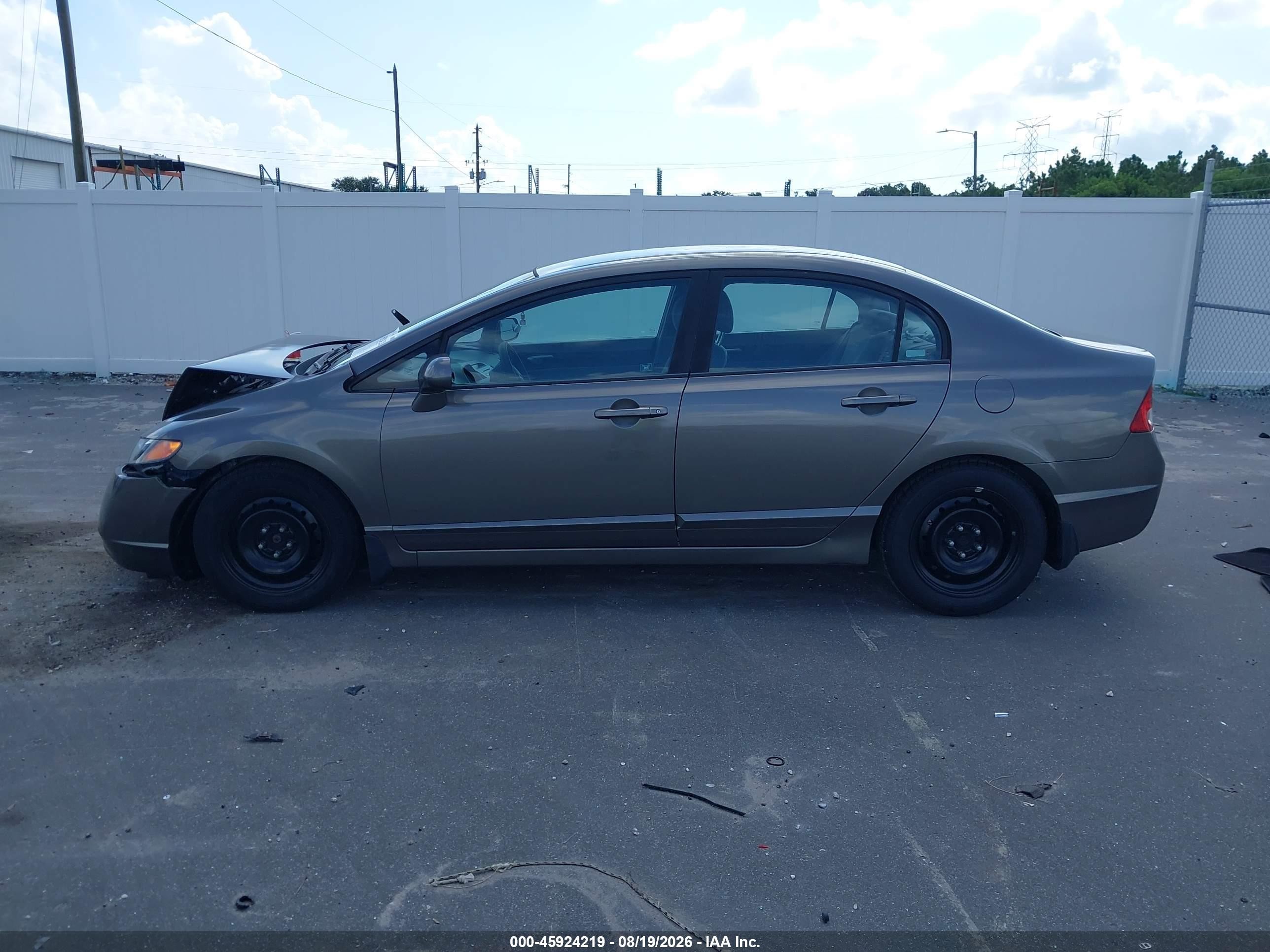 2008 Honda Civic Lx Gray vin: 2HGFA16598H351420