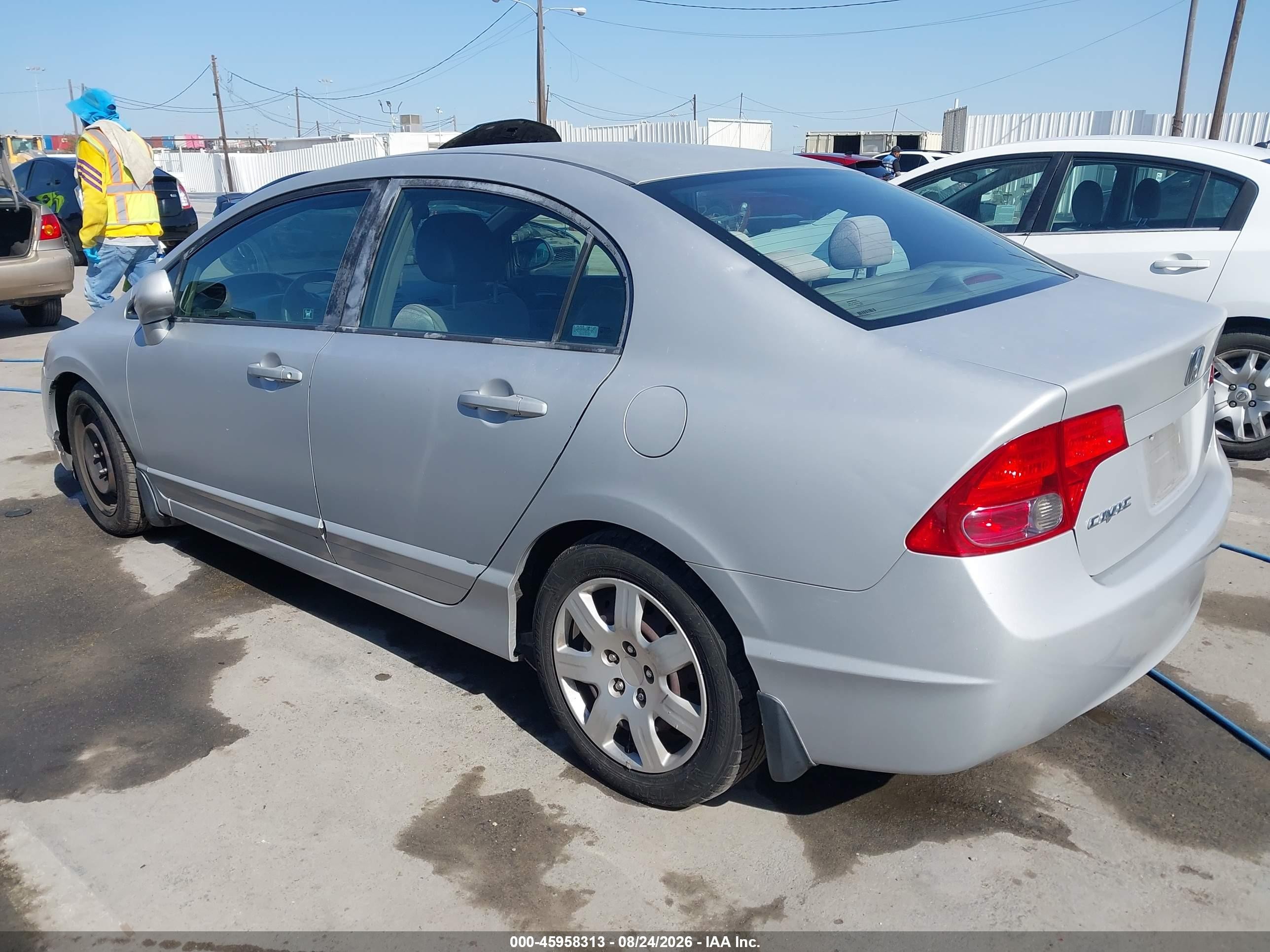 2008 Honda Civic Lx Silver vin: 2HGFA16598H505074