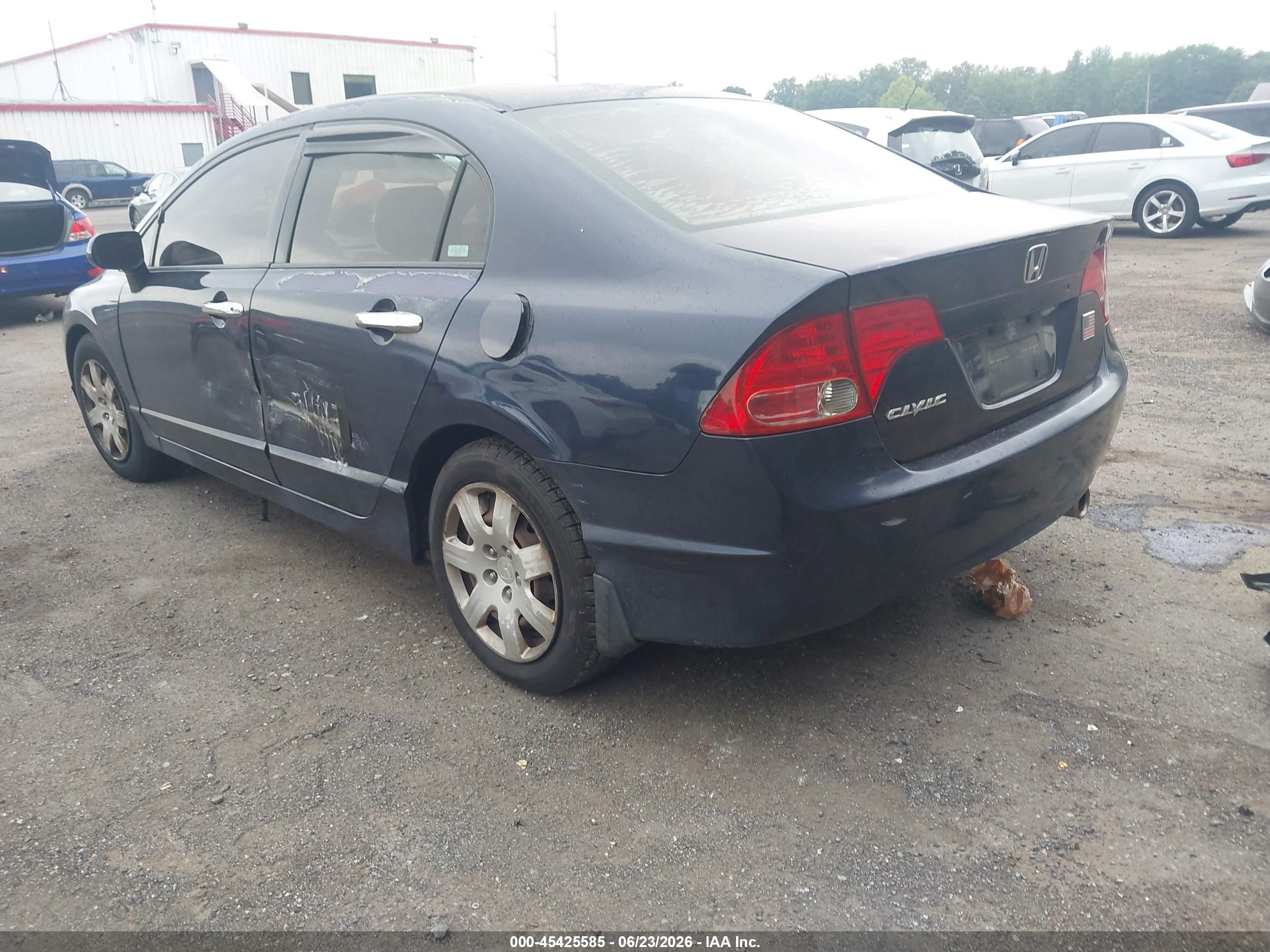 2008 Honda Civic Lx Dark Blue vin: 2HGFA16598H532422