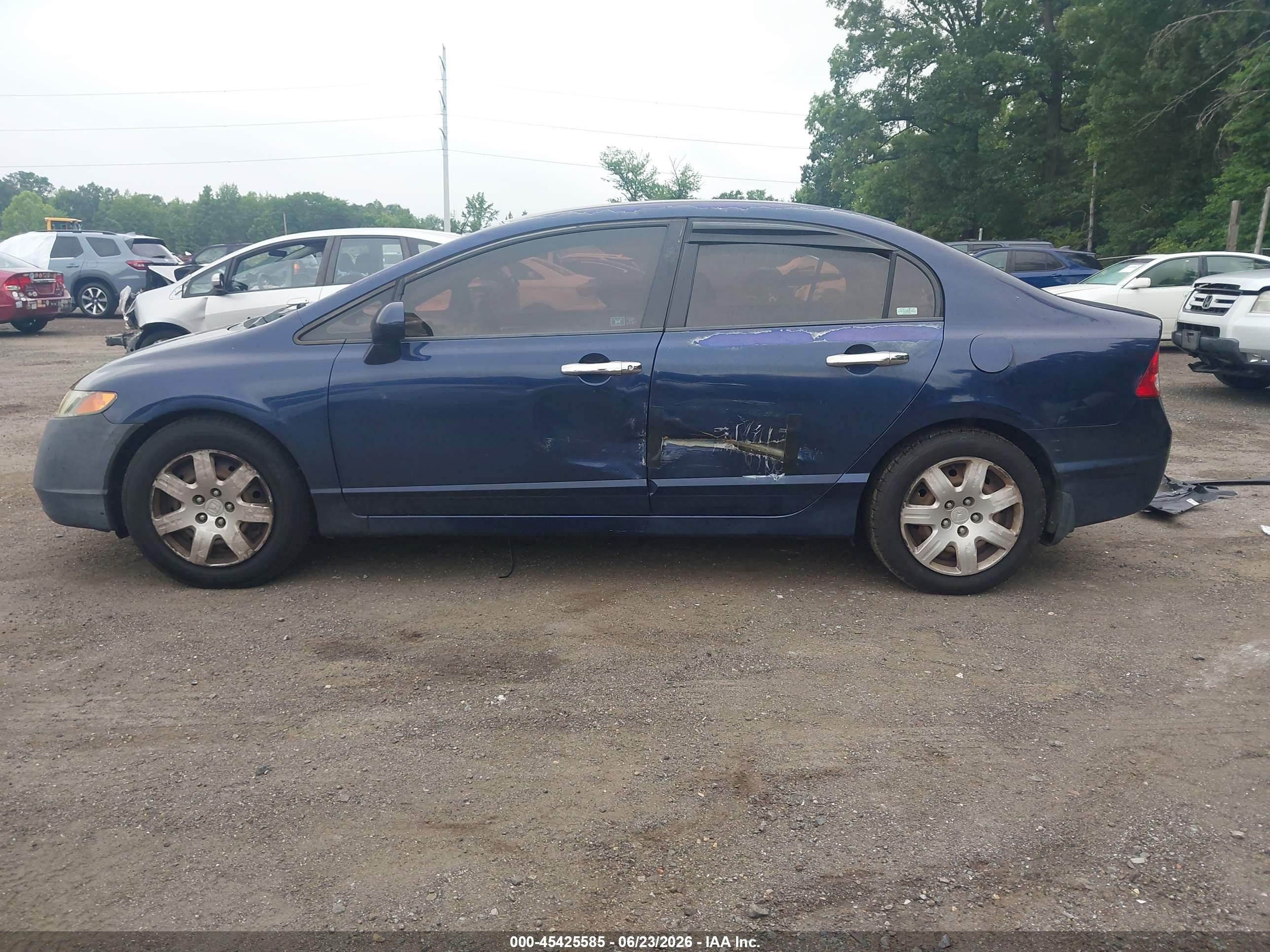 2008 Honda Civic Lx Dark Blue vin: 2HGFA16598H532422