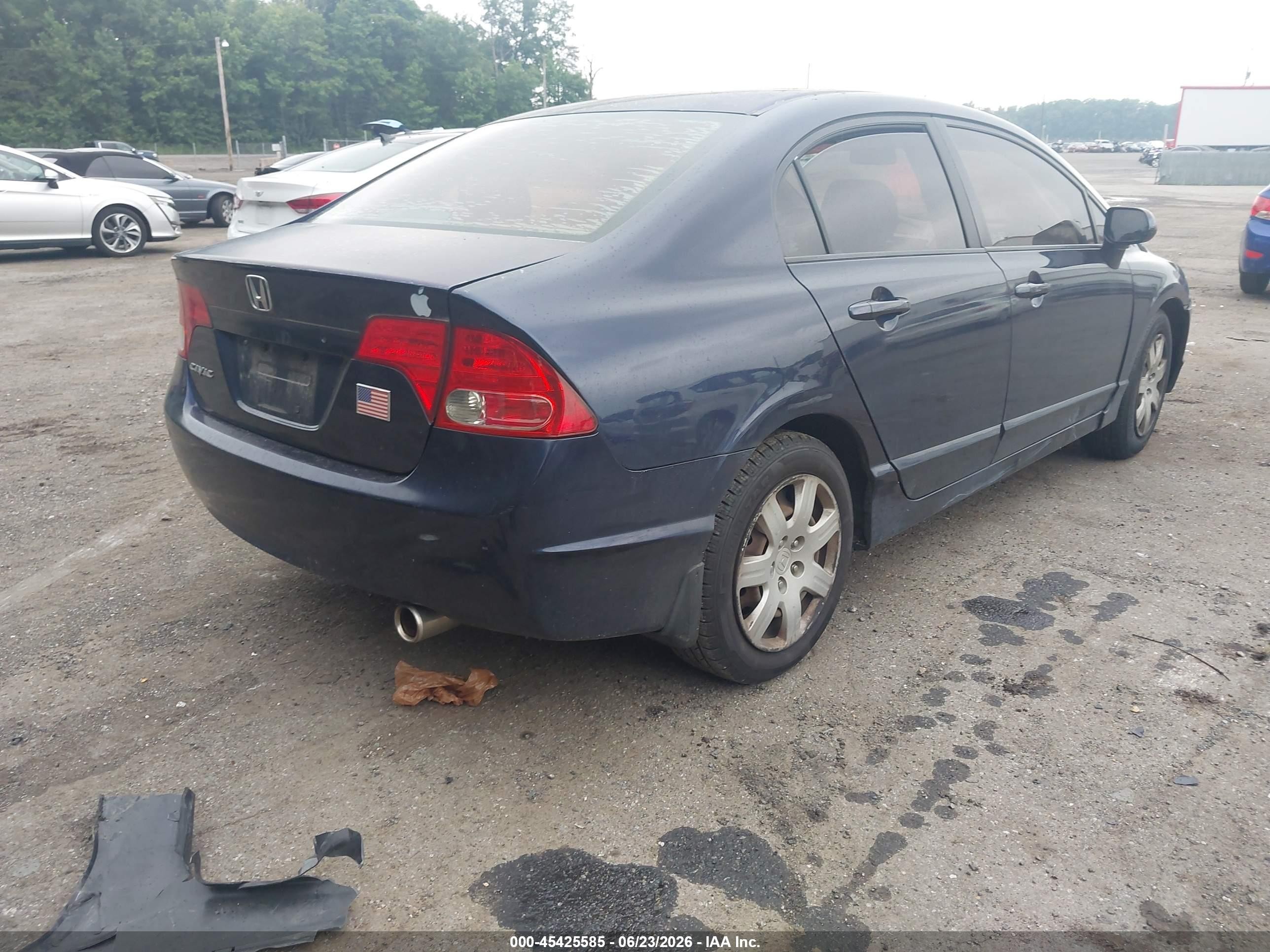 2008 Honda Civic Lx Dark Blue vin: 2HGFA16598H532422