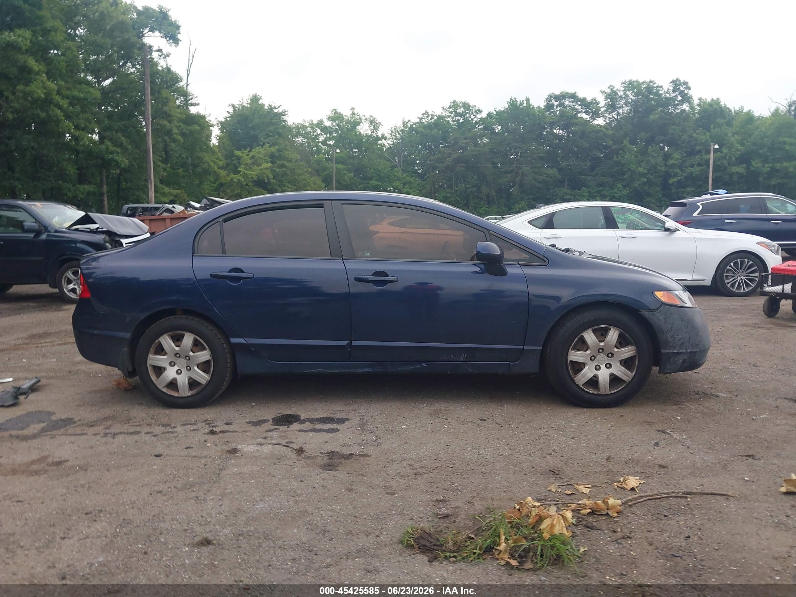 2008 Honda Civic Lx Dark Blue vin: 2HGFA16598H532422