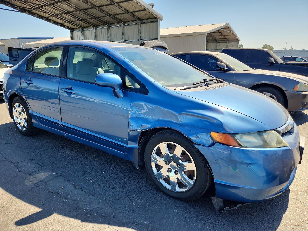 2008 Honda Civic Lx Blue vin: 2HGFA16598H534154