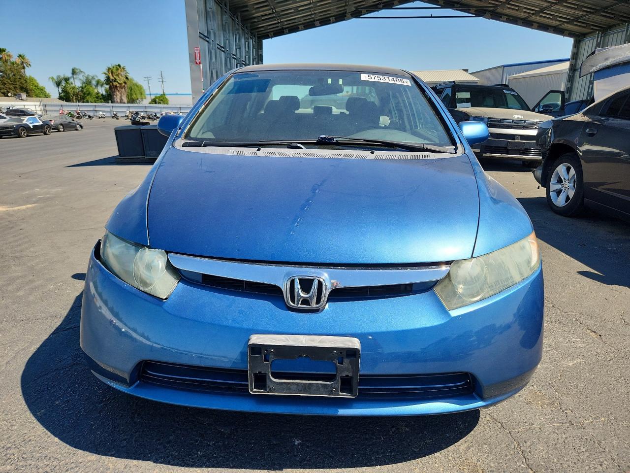 2008 Honda Civic Lx Blue vin: 2HGFA16598H534154