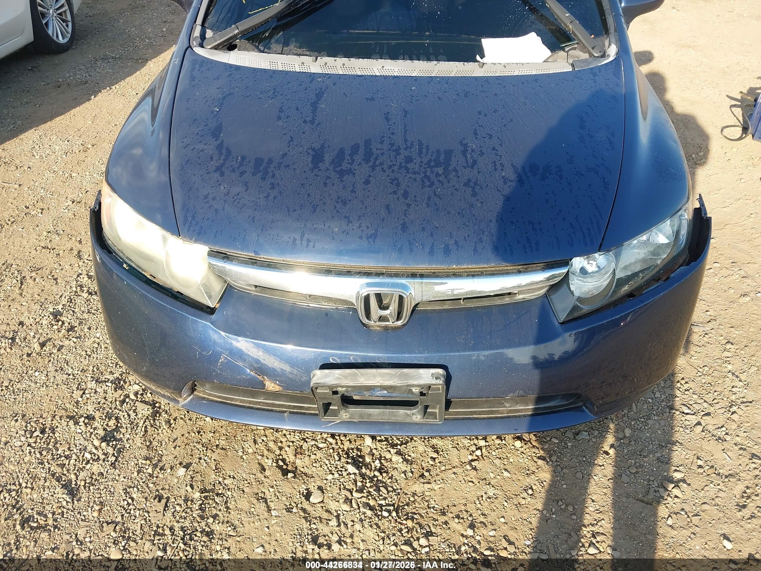 2008 Honda Civic Lx Blue vin: 2HGFA16598H534607