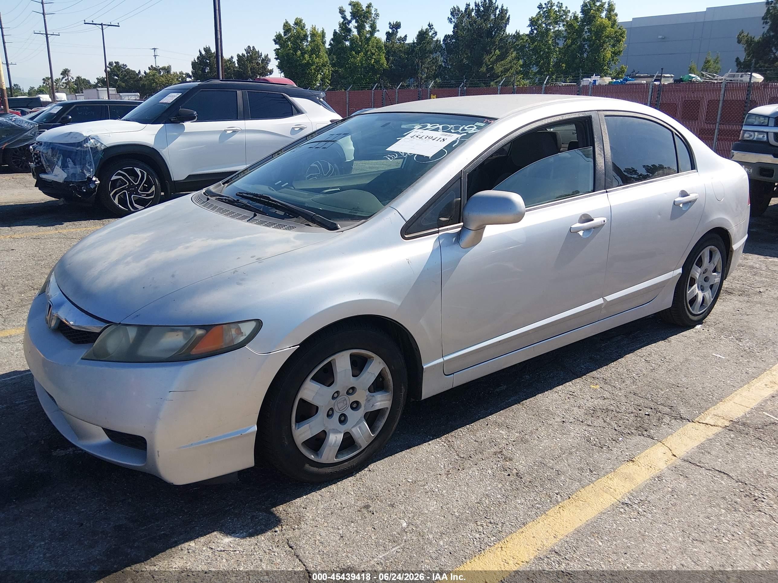 2009 Honda Civic Lx Silver vin: 2HGFA16599H313557