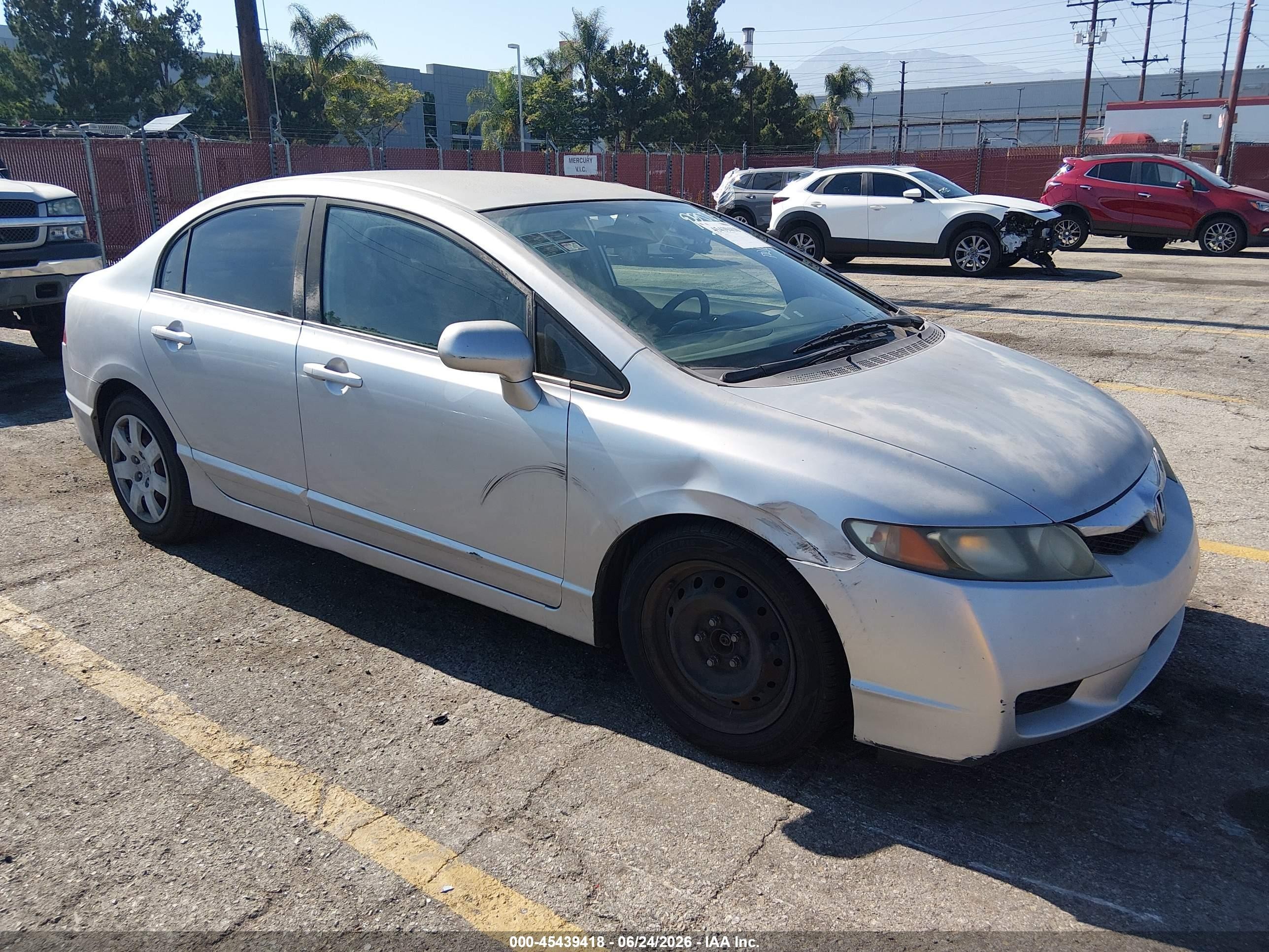 2009 Honda Civic Lx Silver vin: 2HGFA16599H313557