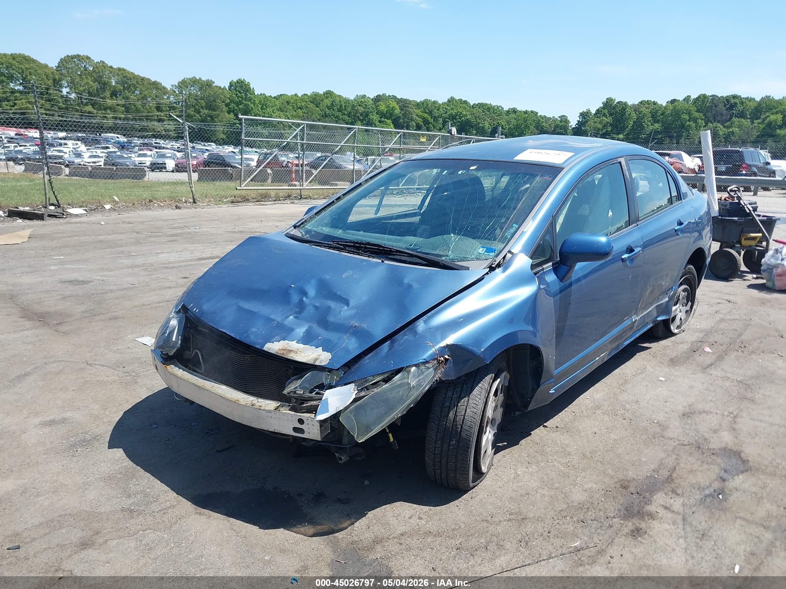 2009 Honda Civic Lx Blue vin: 2HGFA16599H327961