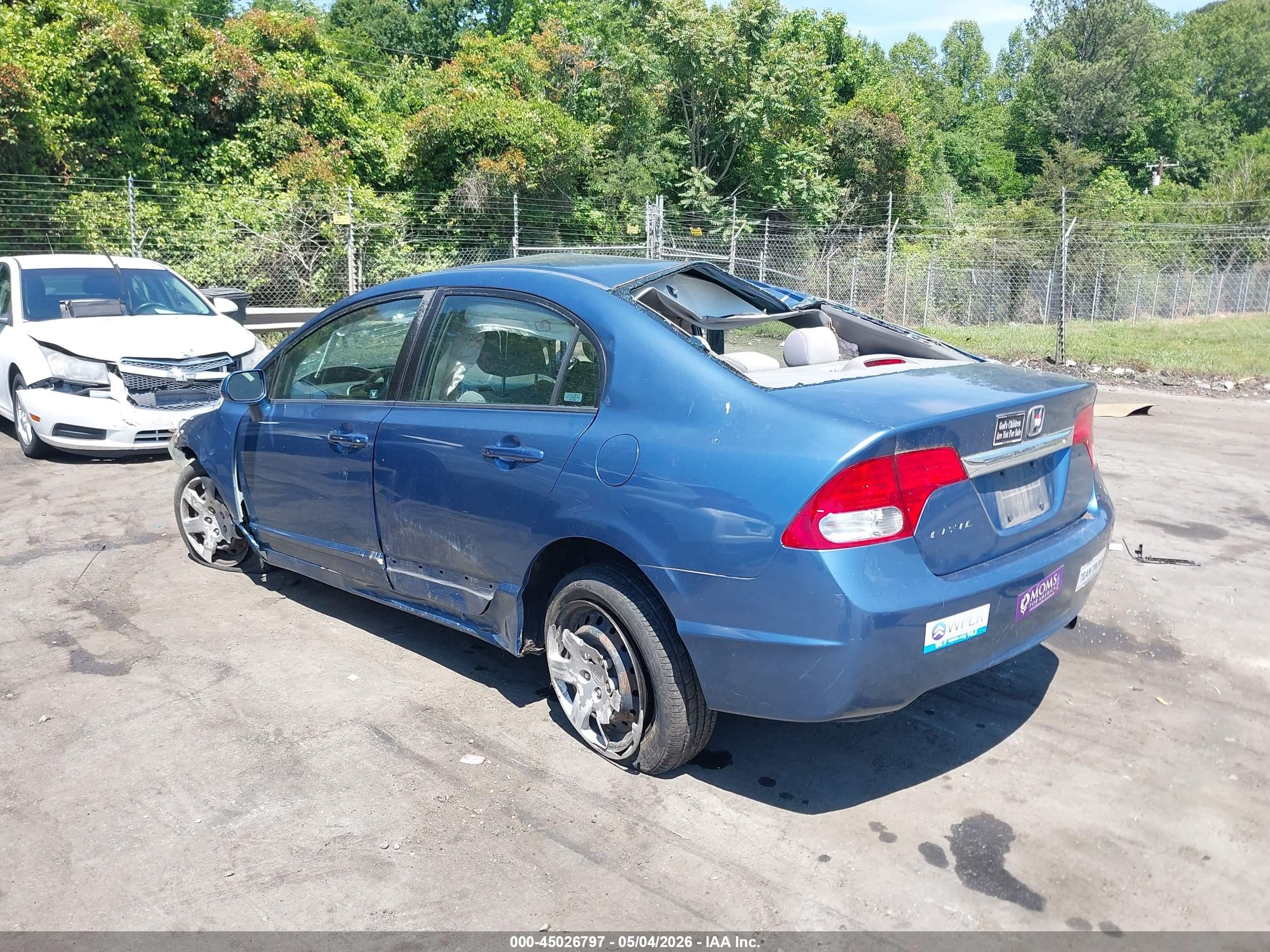 2009 Honda Civic Lx Blue vin: 2HGFA16599H327961