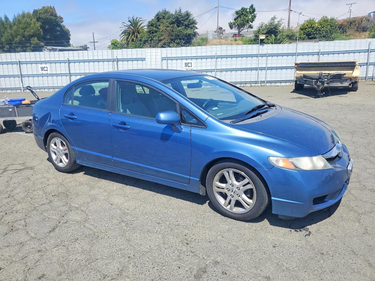 2009 Honda Civic Lx Blue vin: 2HGFA16599H329497