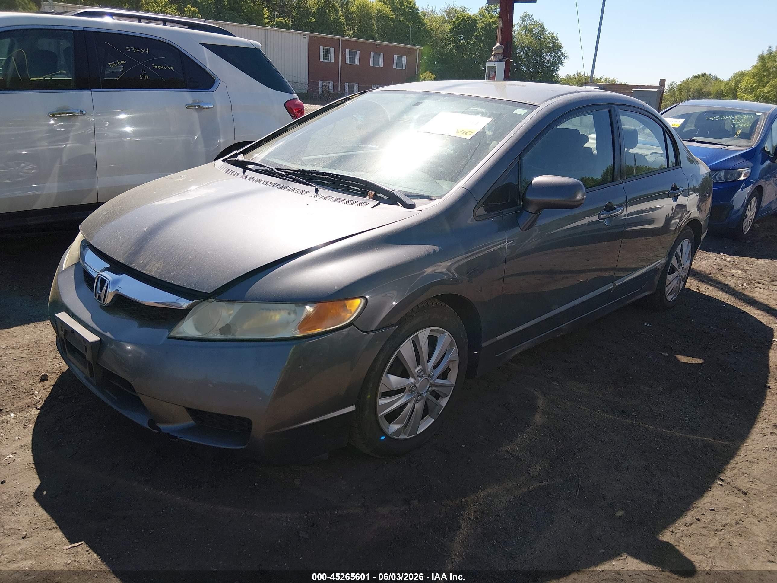 2009 Honda Civic Lx Gray vin: 2HGFA16599H337440