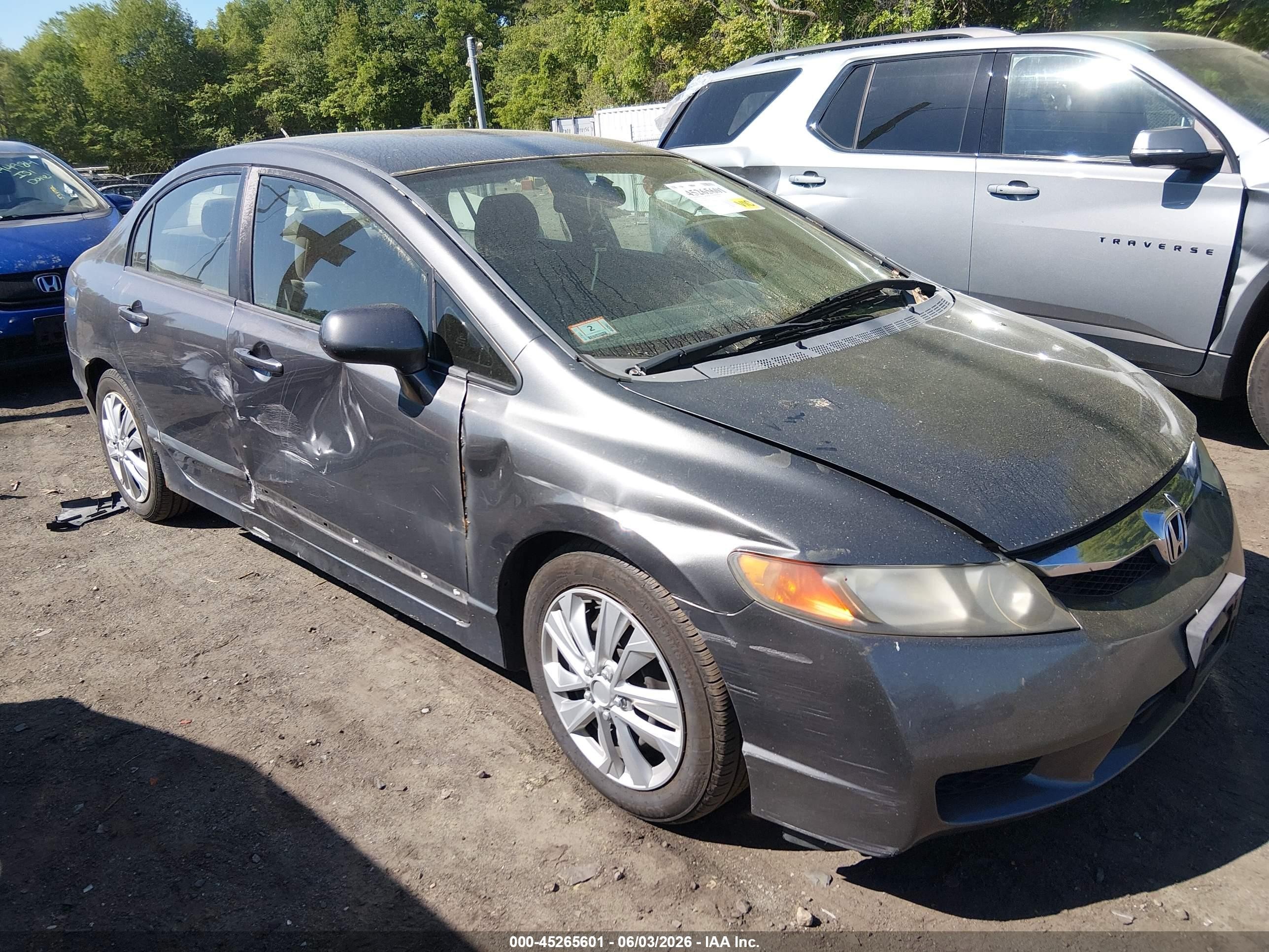 2009 Honda Civic Lx Gray vin: 2HGFA16599H337440