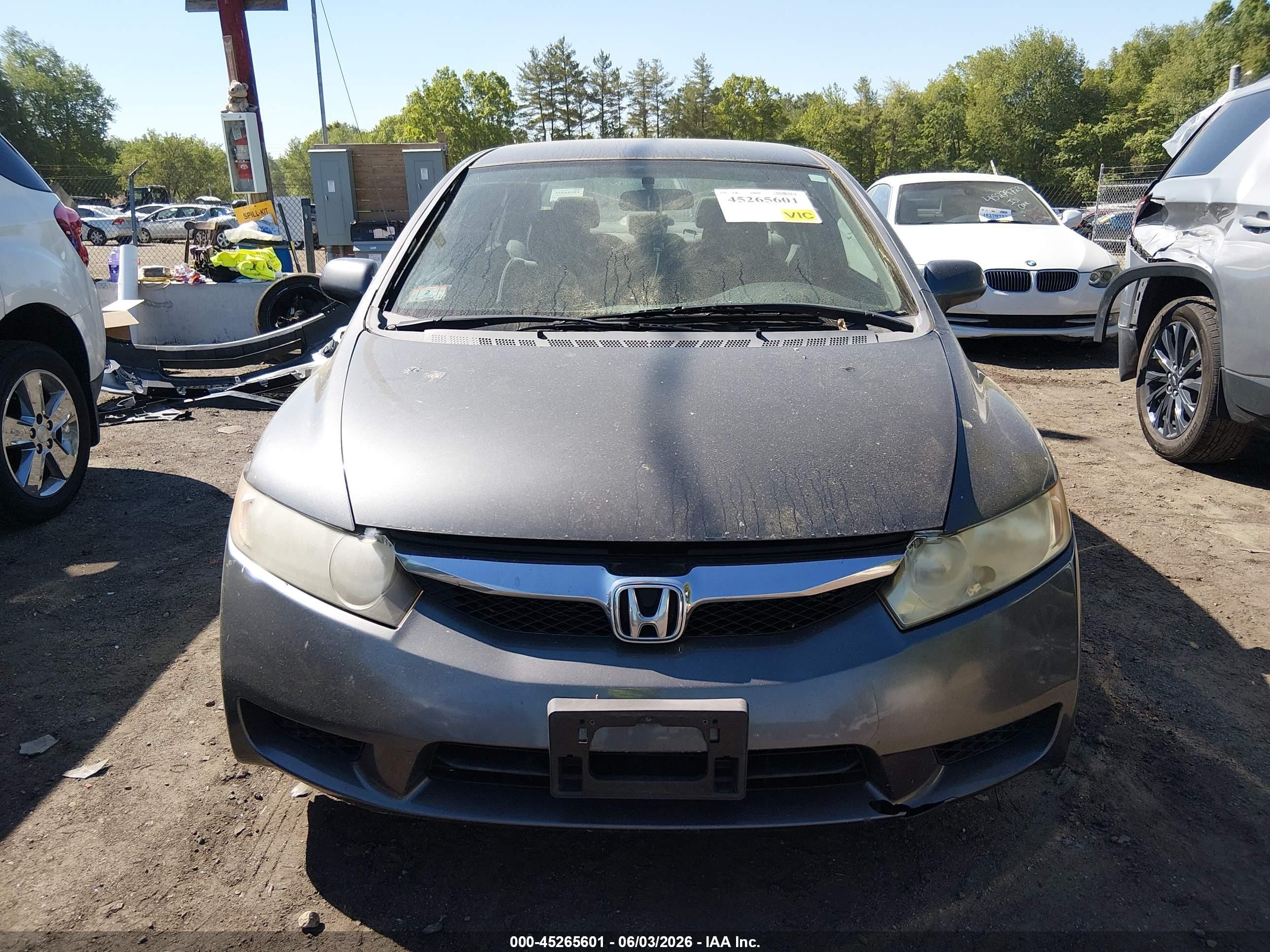2009 Honda Civic Lx Gray vin: 2HGFA16599H337440