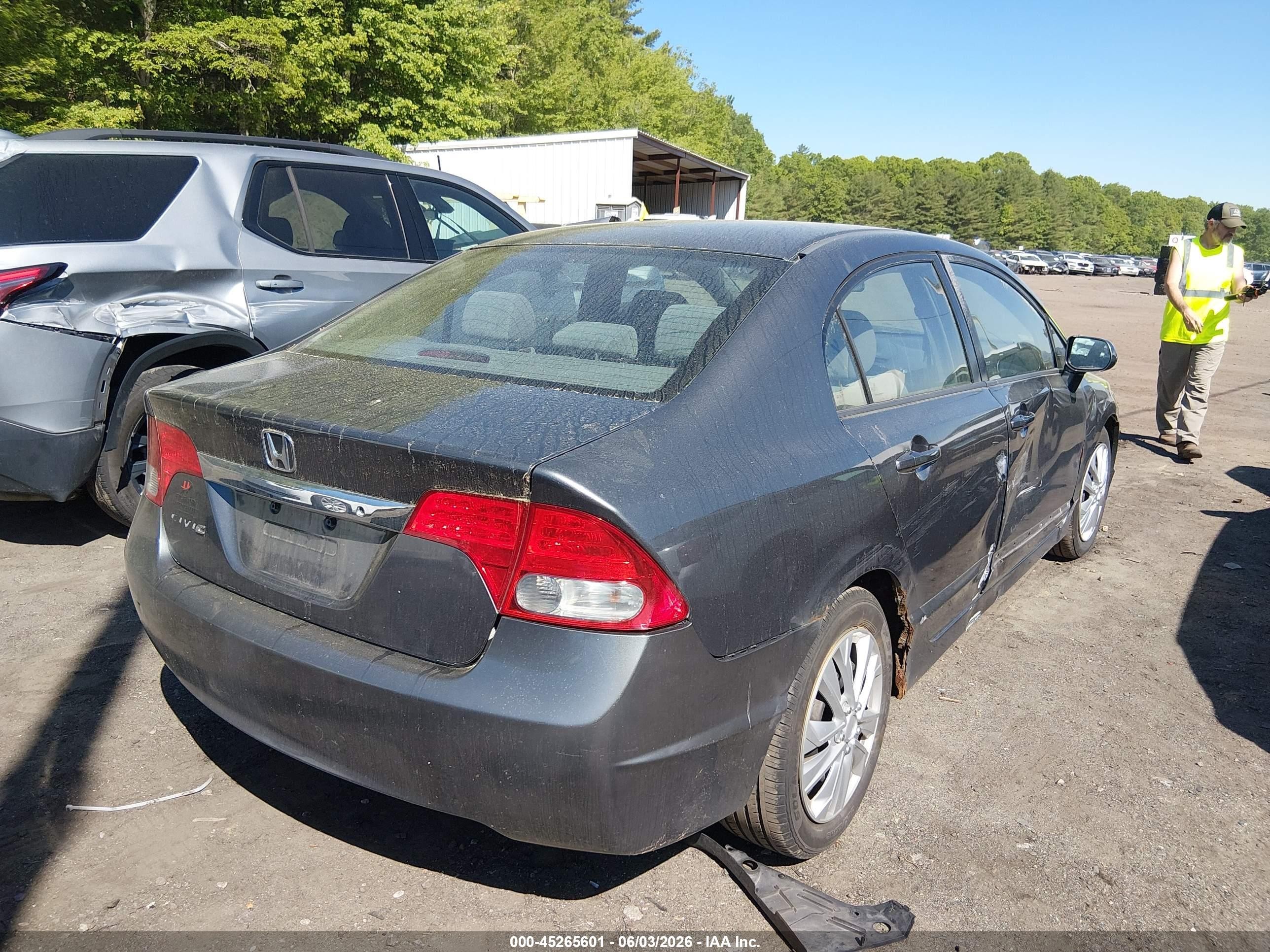 2009 Honda Civic Lx Gray vin: 2HGFA16599H337440