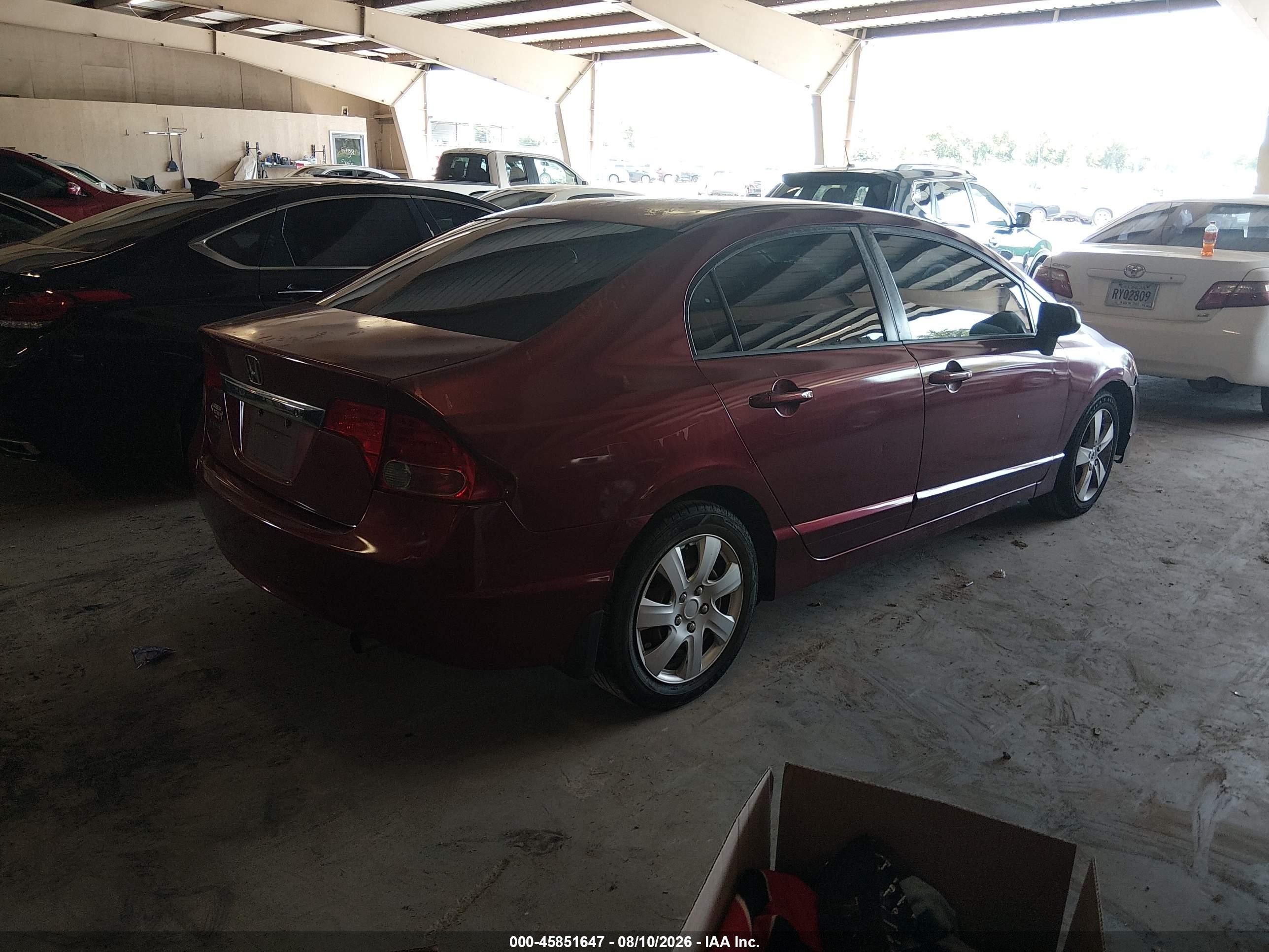 2009 Honda Civic Lx Red vin: 2HGFA16599H340273