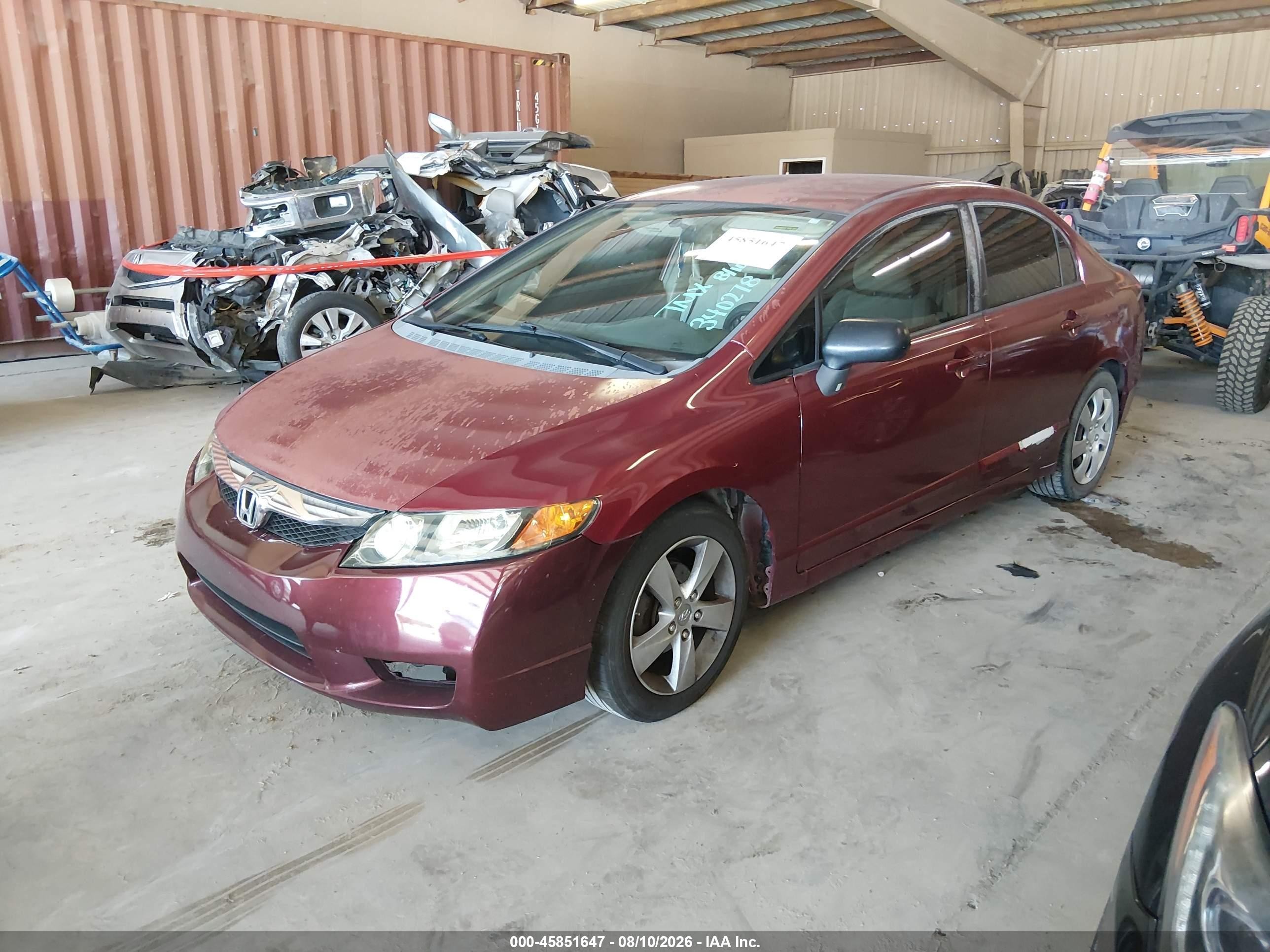2009 Honda Civic Lx Red vin: 2HGFA16599H340273