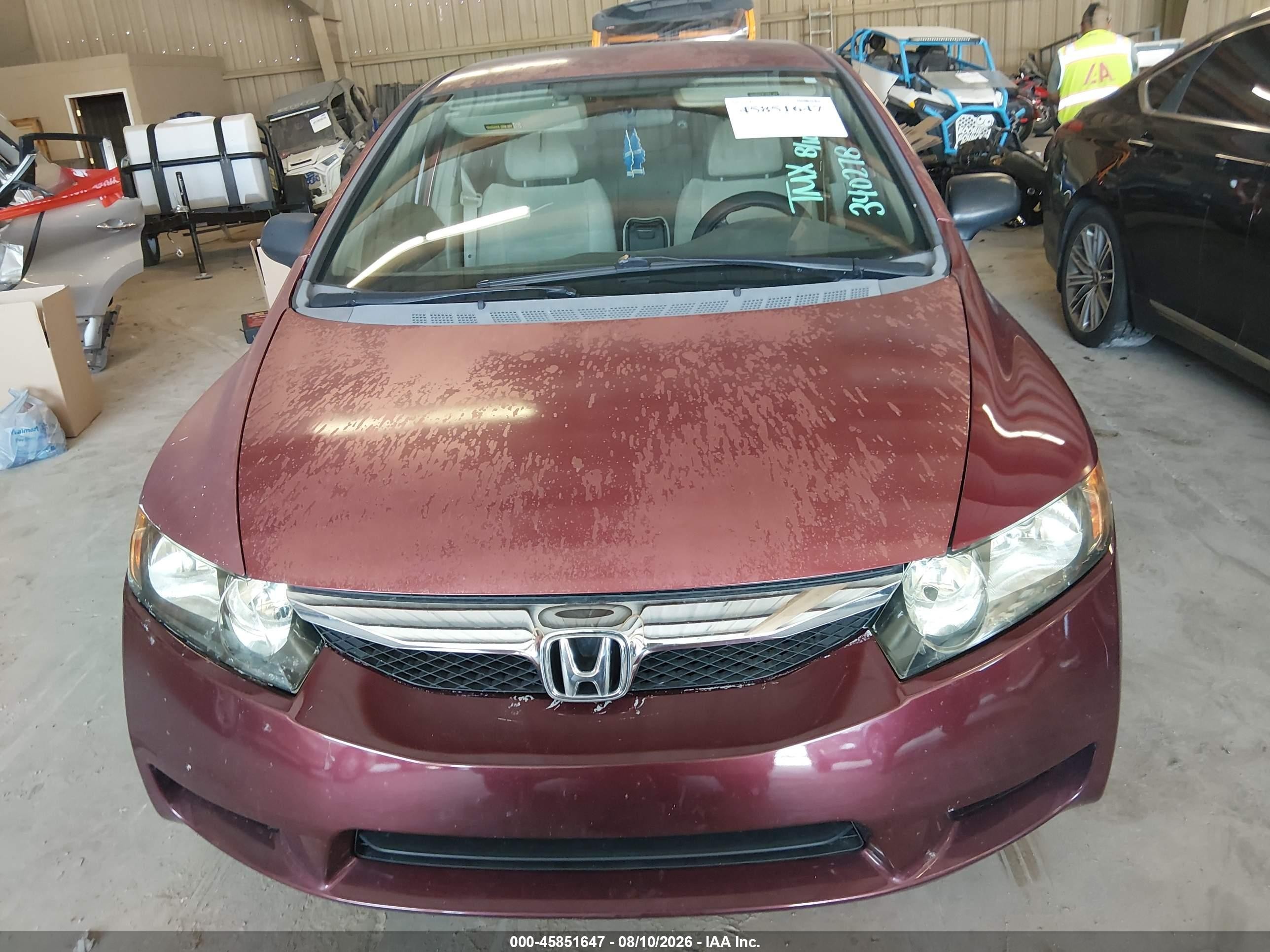 2009 Honda Civic Lx Red vin: 2HGFA16599H340273