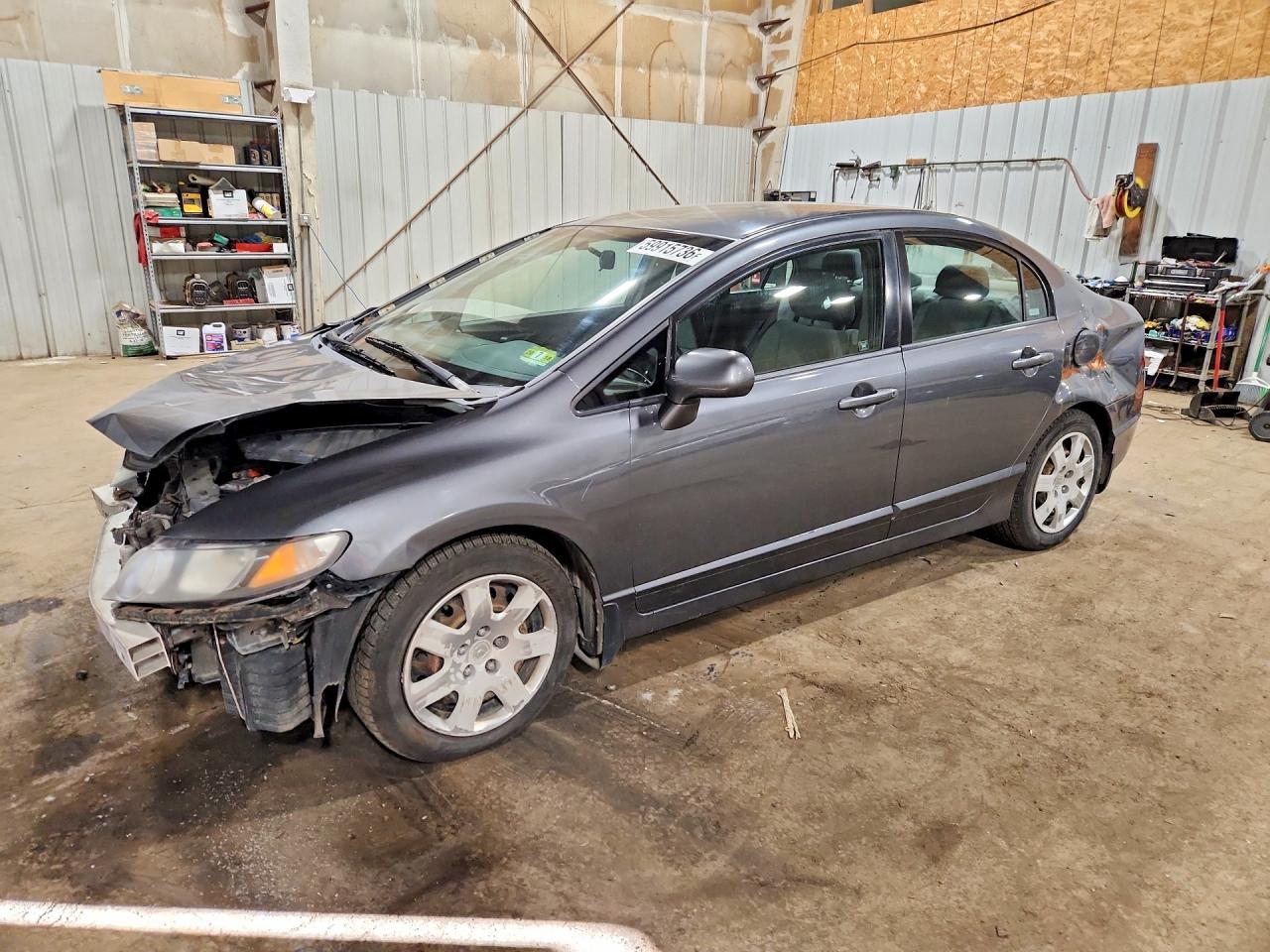 2009 Honda Civic Lx Gray vin: 2HGFA16599H341407