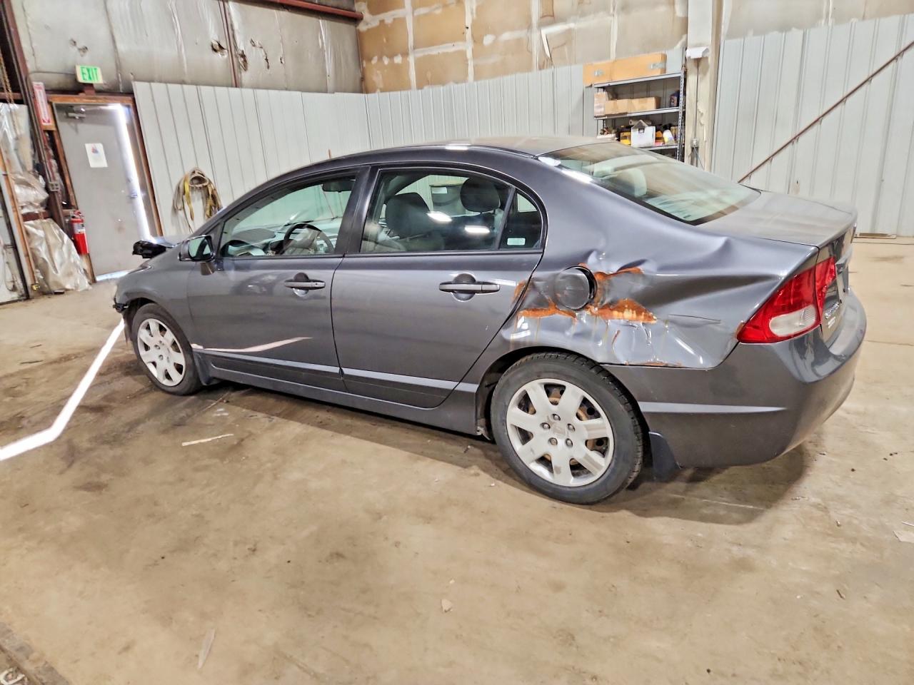 2009 Honda Civic Lx Gray vin: 2HGFA16599H341407