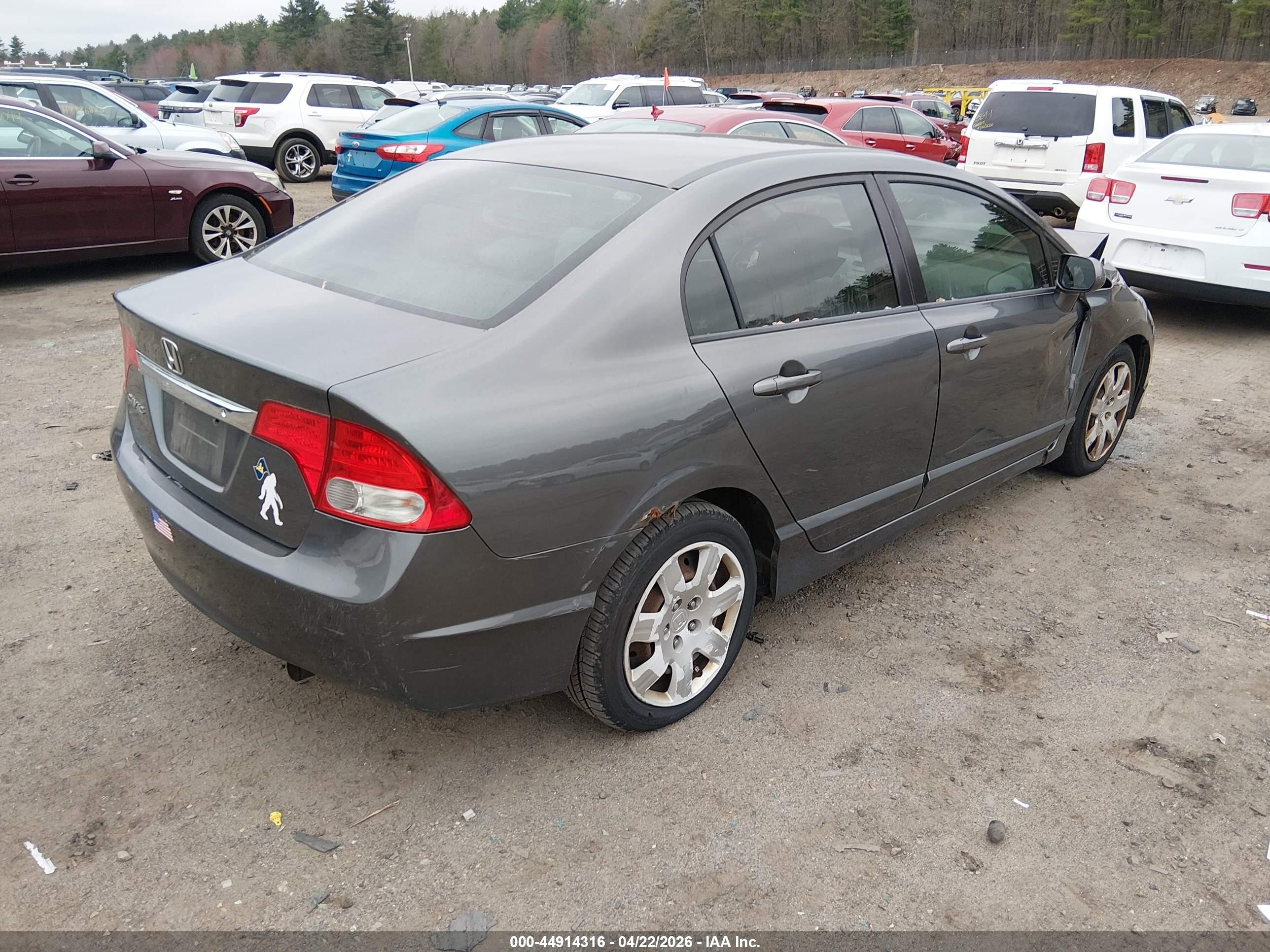 2009 Honda Civic Lx Gray vin: 2HGFA16599H344663