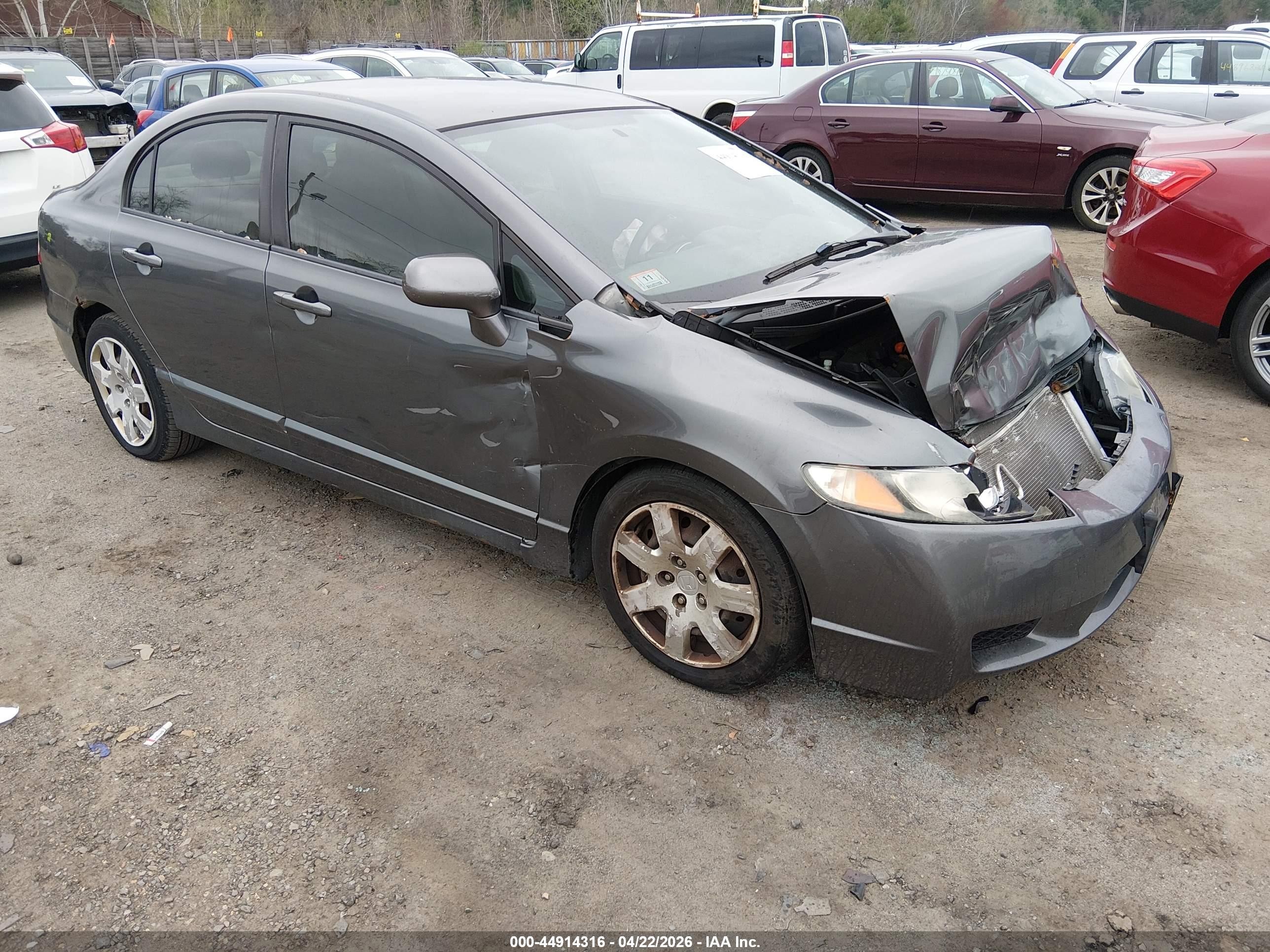 2009 Honda Civic Lx Gray vin: 2HGFA16599H344663