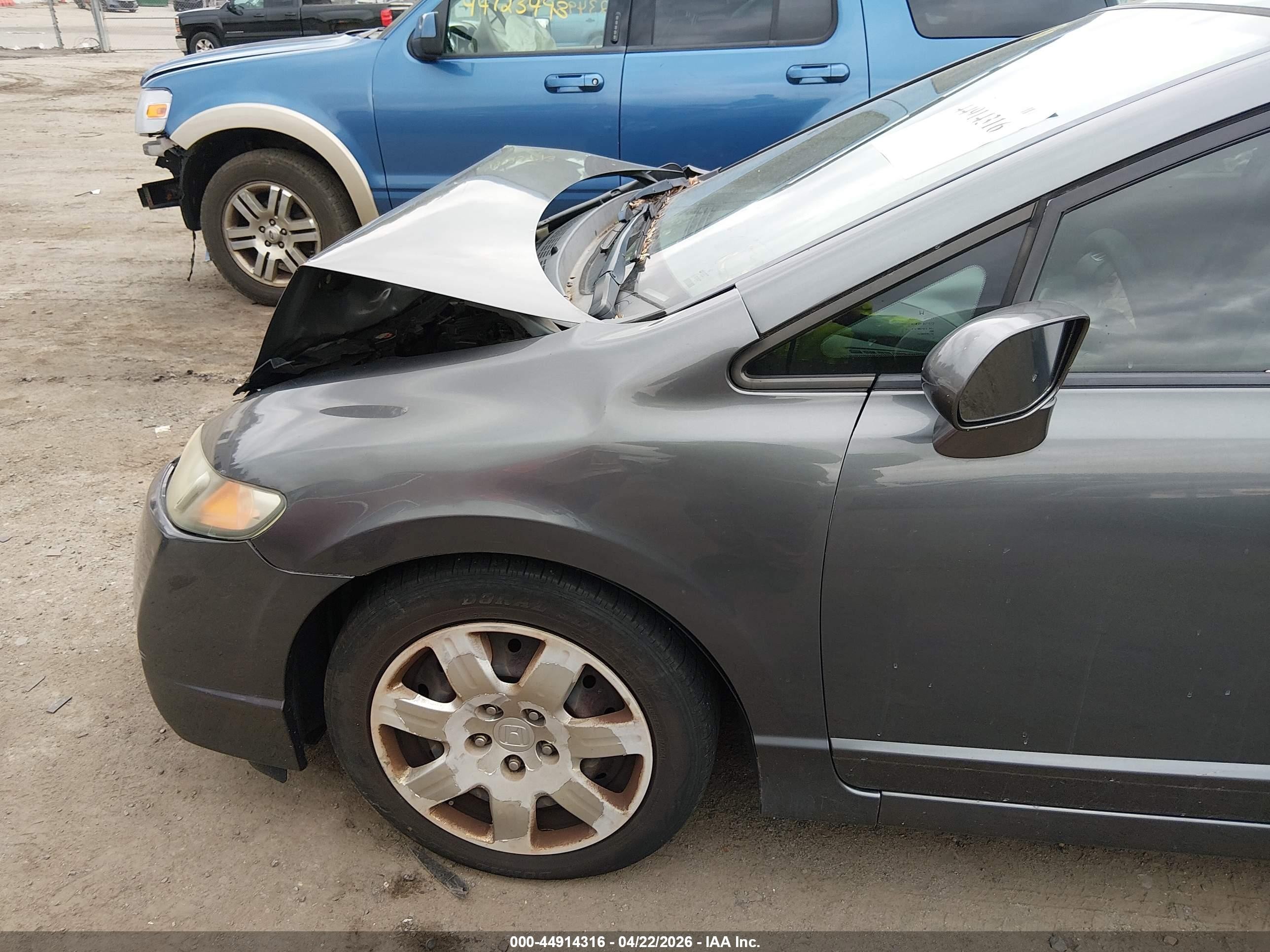 2009 Honda Civic Lx Gray vin: 2HGFA16599H344663