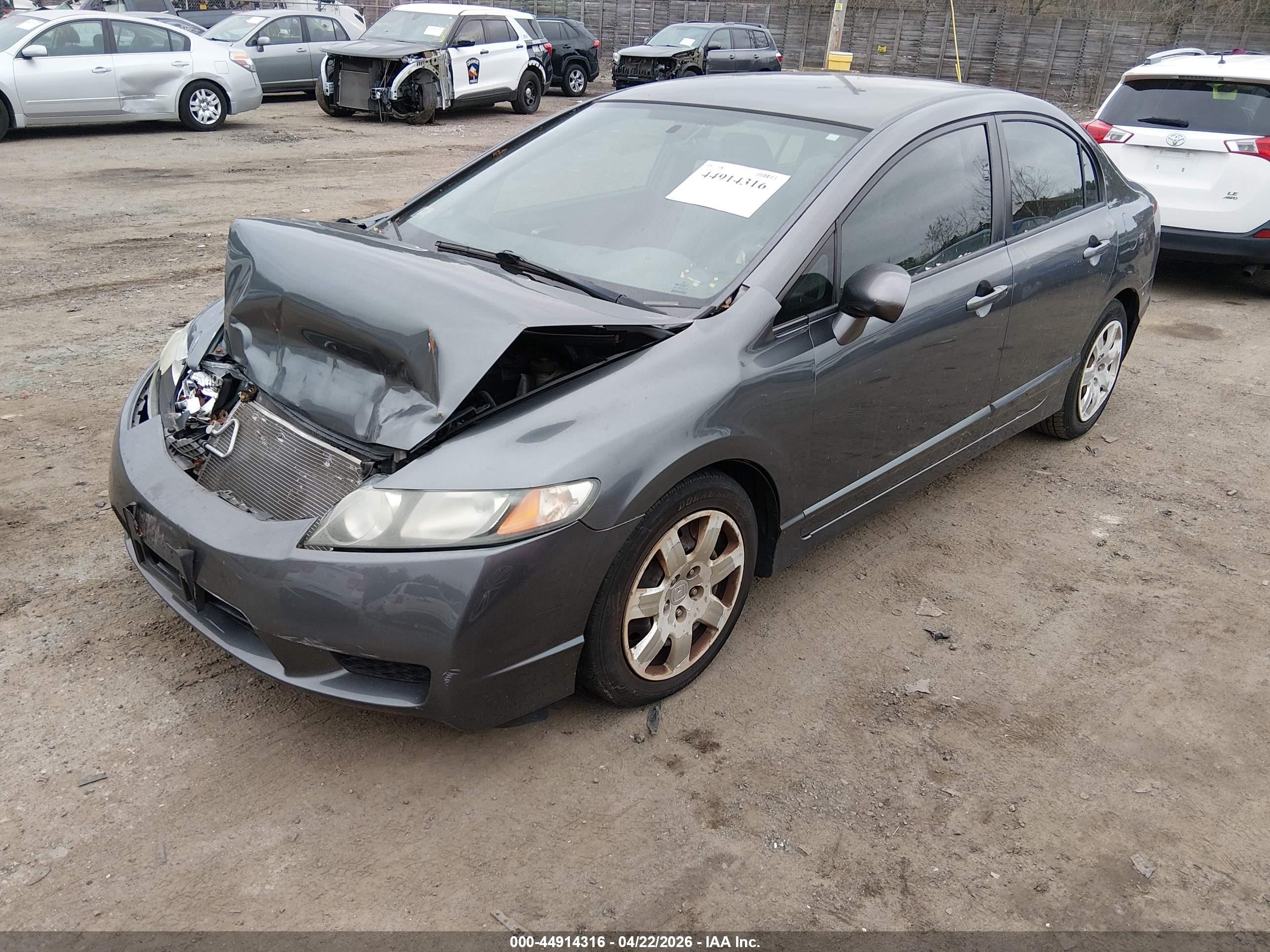 2009 Honda Civic Lx Gray vin: 2HGFA16599H344663