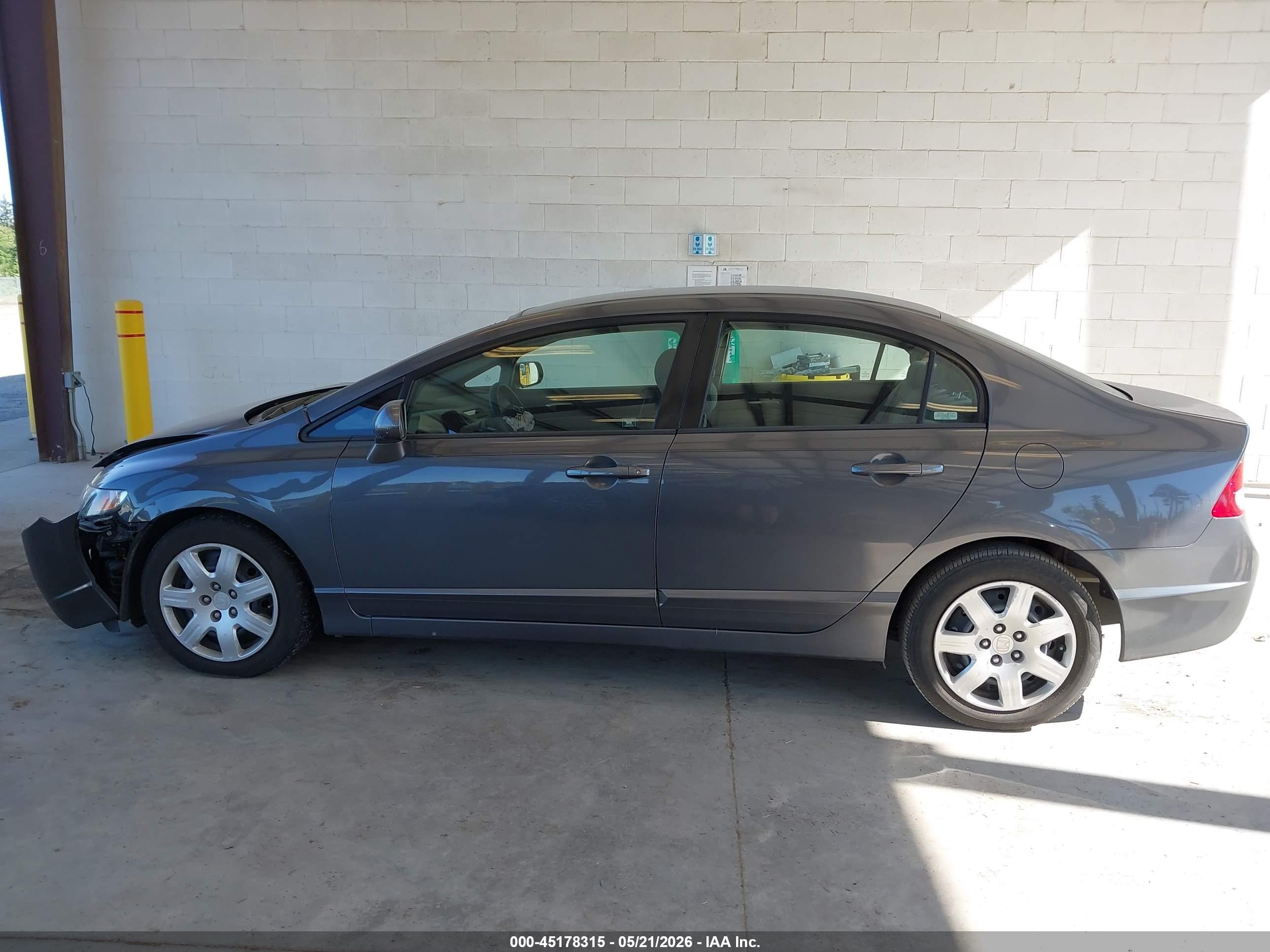 2009 Honda Civic Lx Gray vin: 2HGFA16599H359048