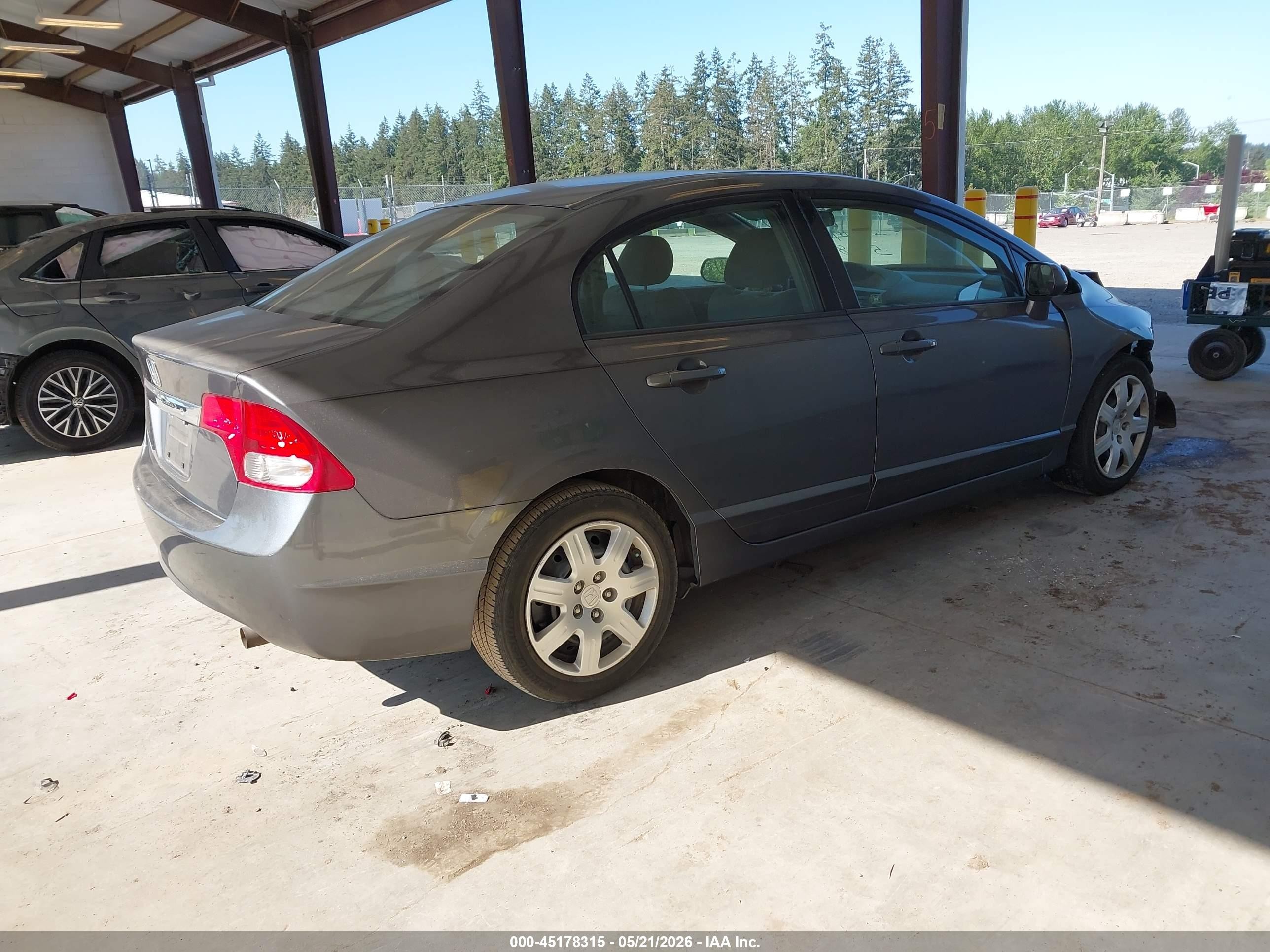 2009 Honda Civic Lx Gray vin: 2HGFA16599H359048
