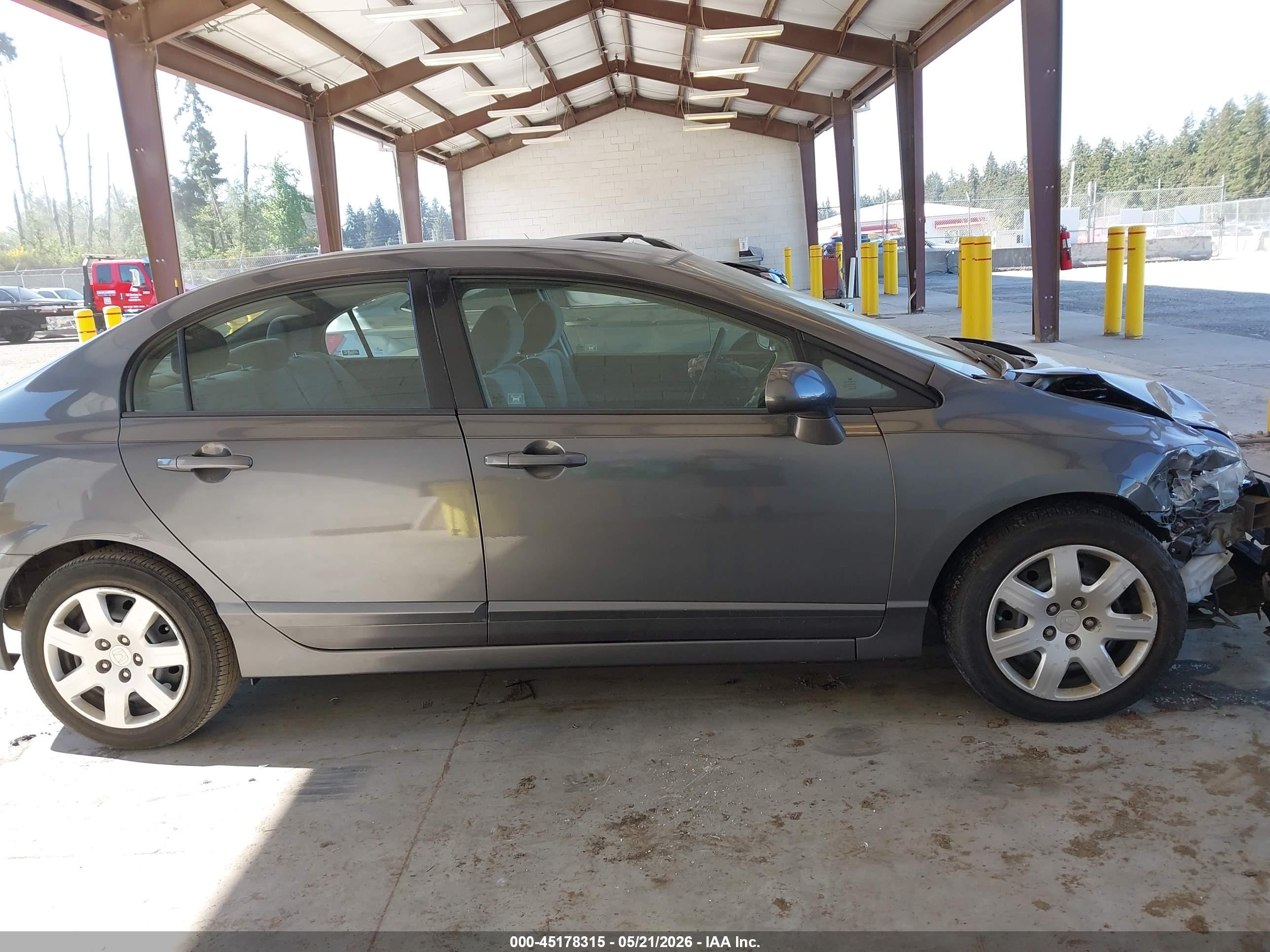 2009 Honda Civic Lx Gray vin: 2HGFA16599H359048