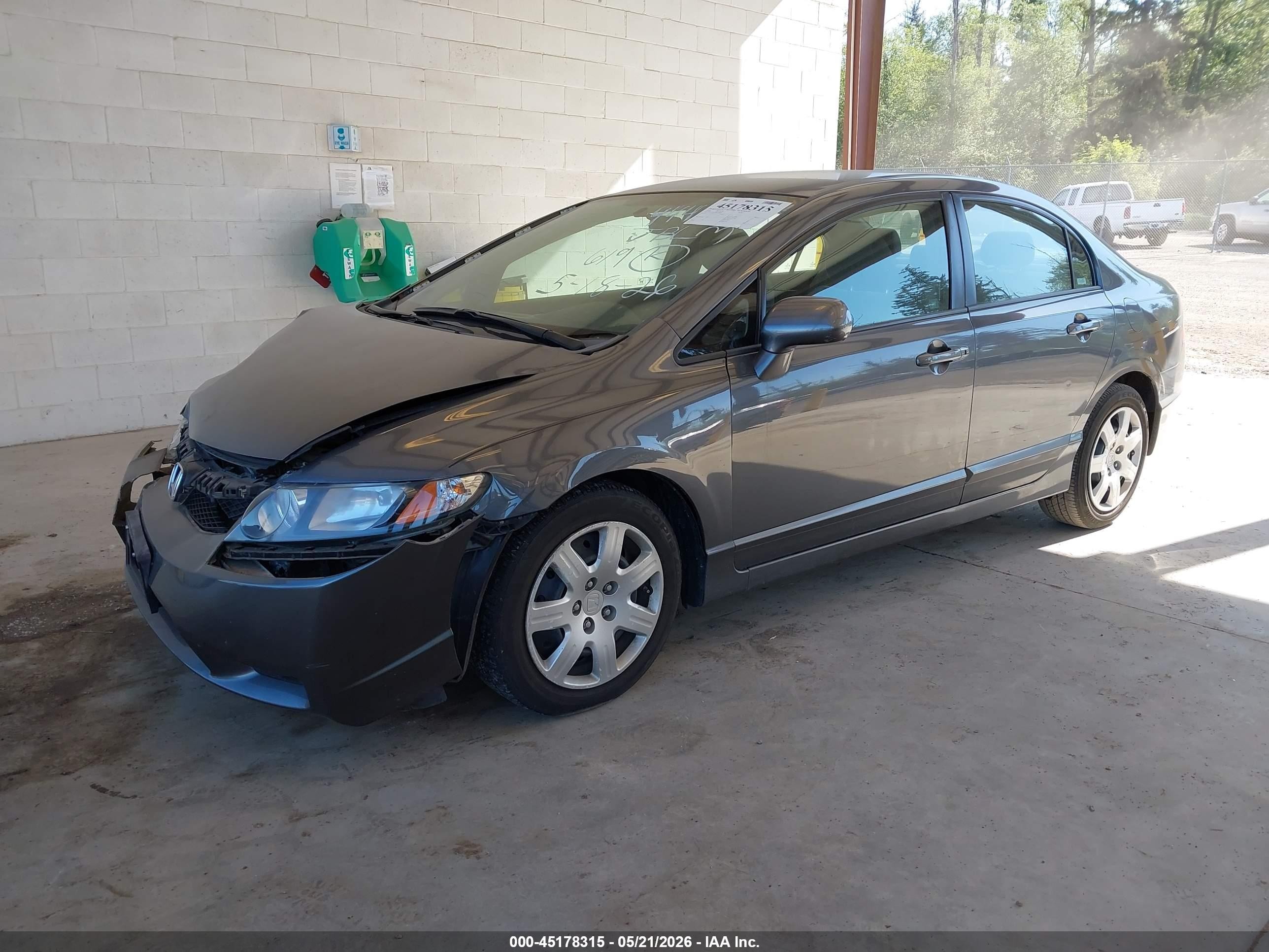 2009 Honda Civic Lx Gray vin: 2HGFA16599H359048