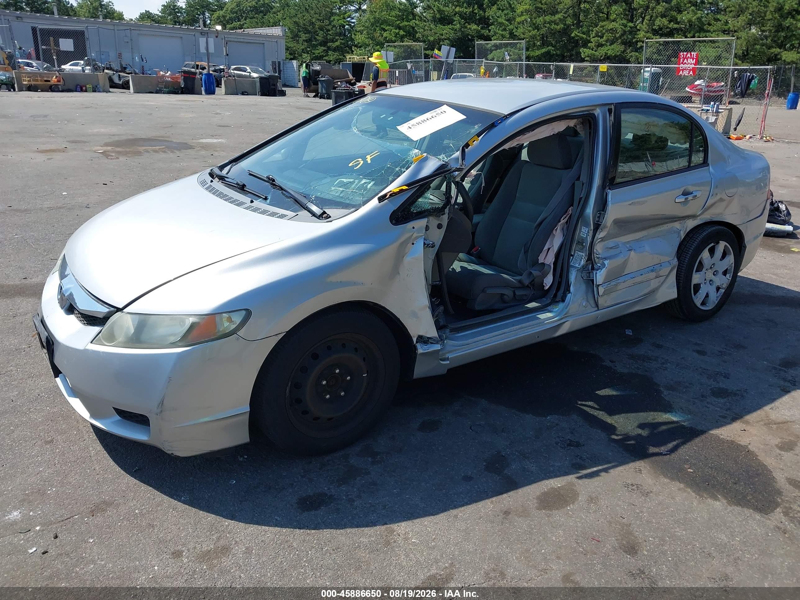 2009 Honda Civic Lx Silver vin: 2HGFA16599H361933