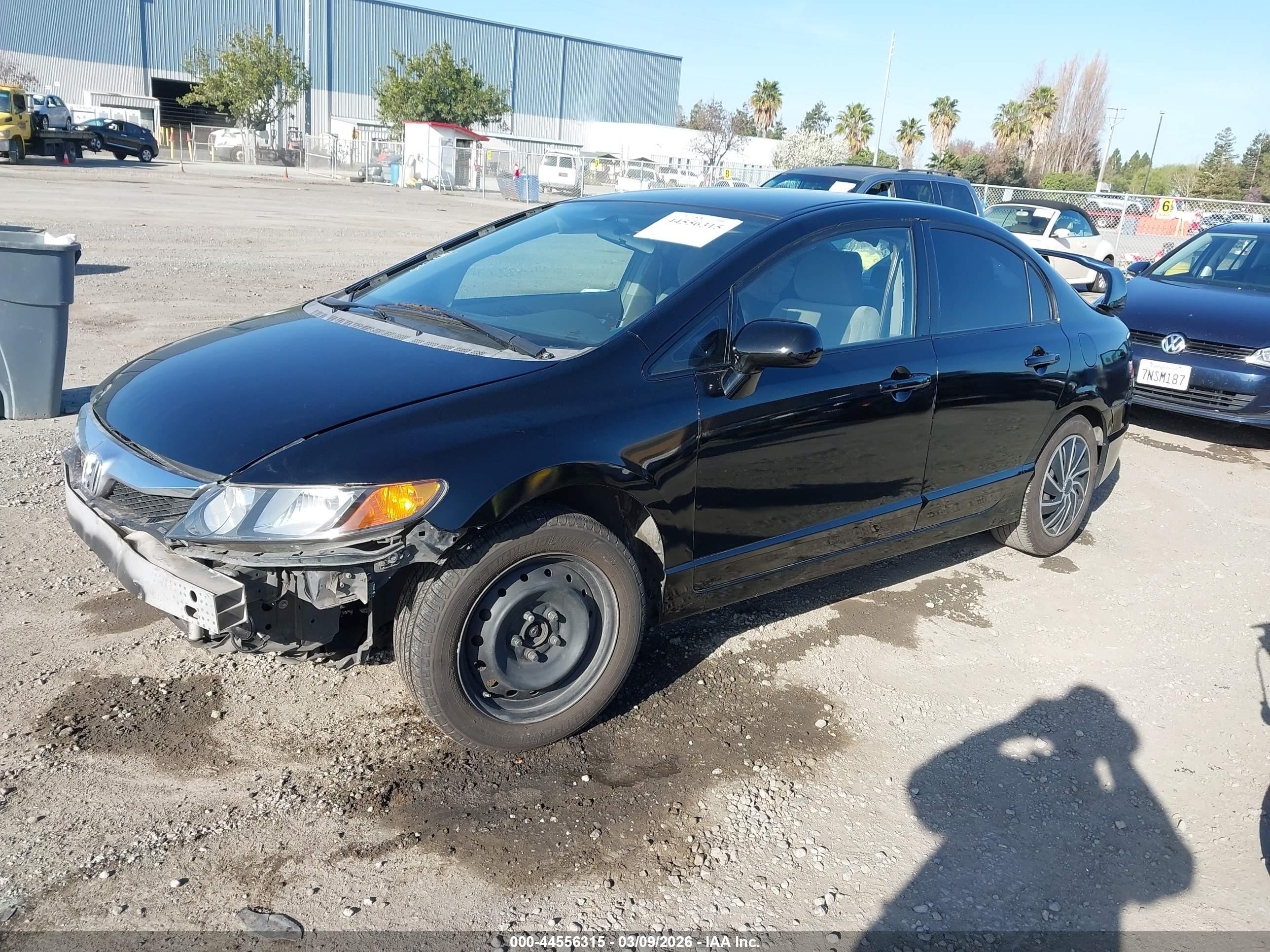 2009 Honda Civic Lx Black vin: 2HGFA16599H363844