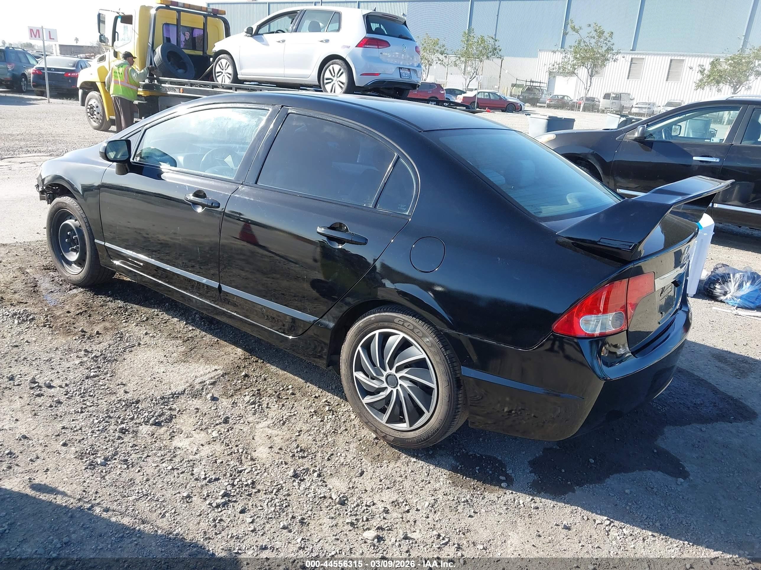 2009 Honda Civic Lx Black vin: 2HGFA16599H363844