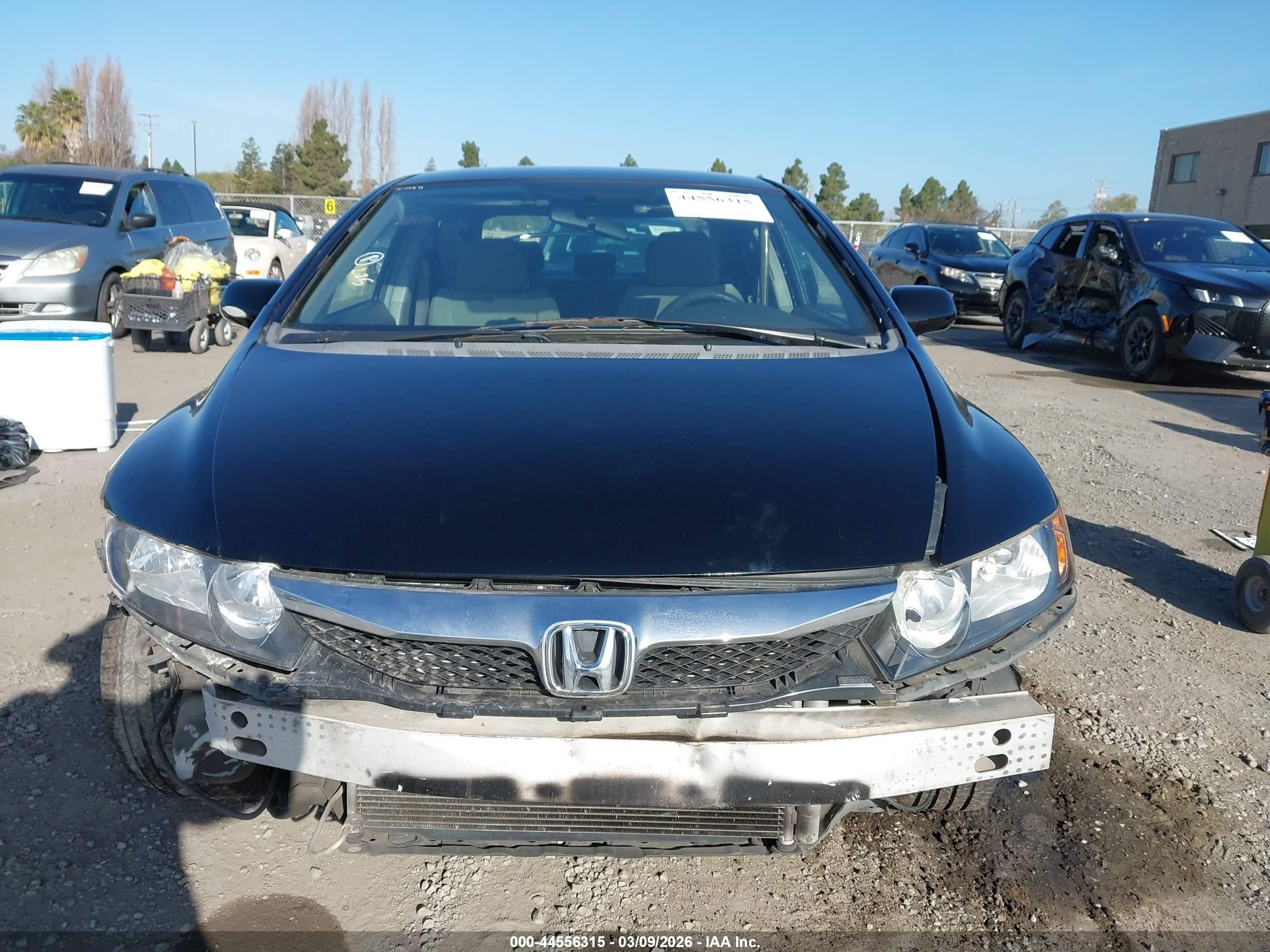 2009 Honda Civic Lx Black vin: 2HGFA16599H363844