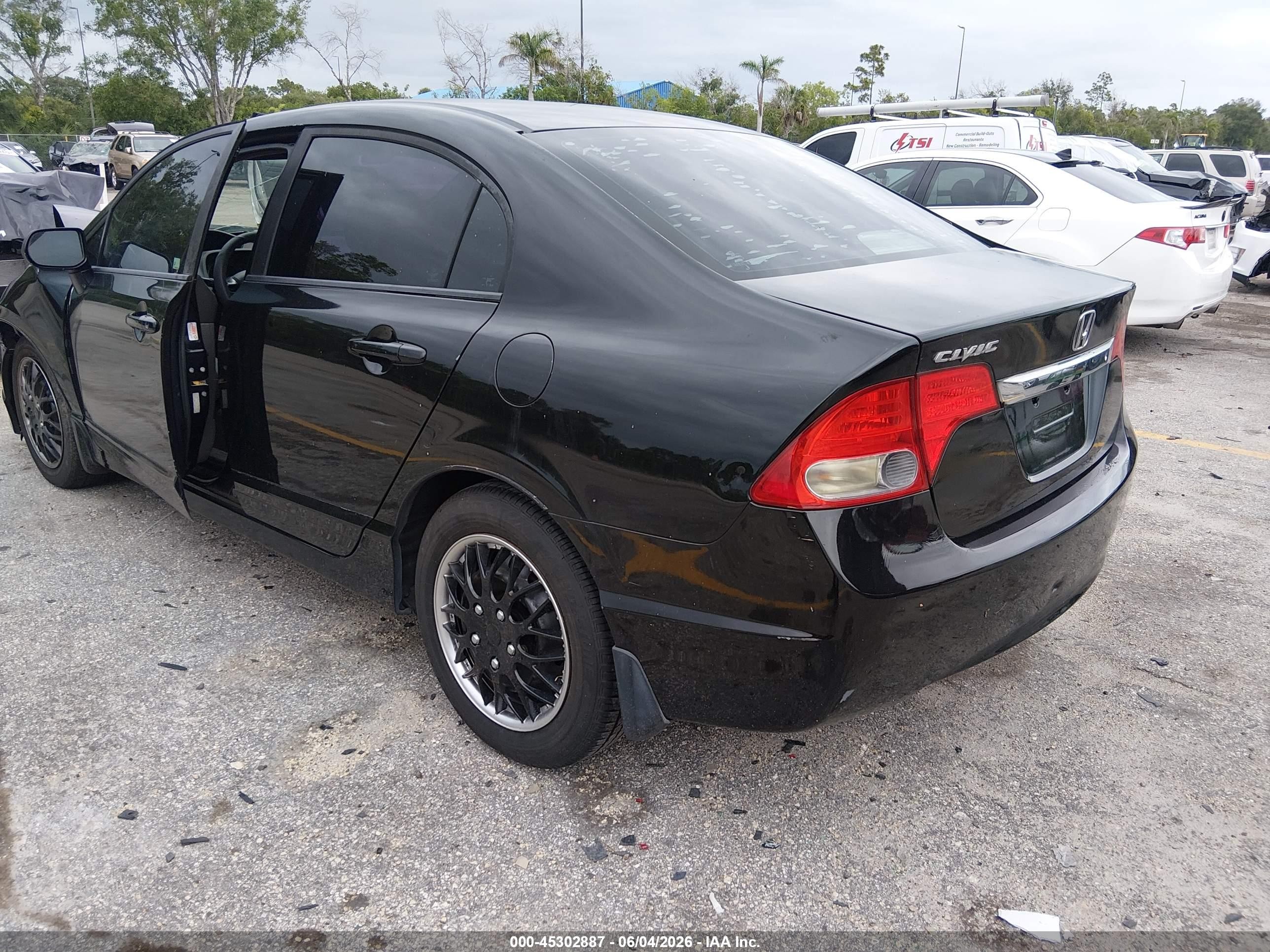 2009 Honda Civic Lx Black vin: 2HGFA16599H519140