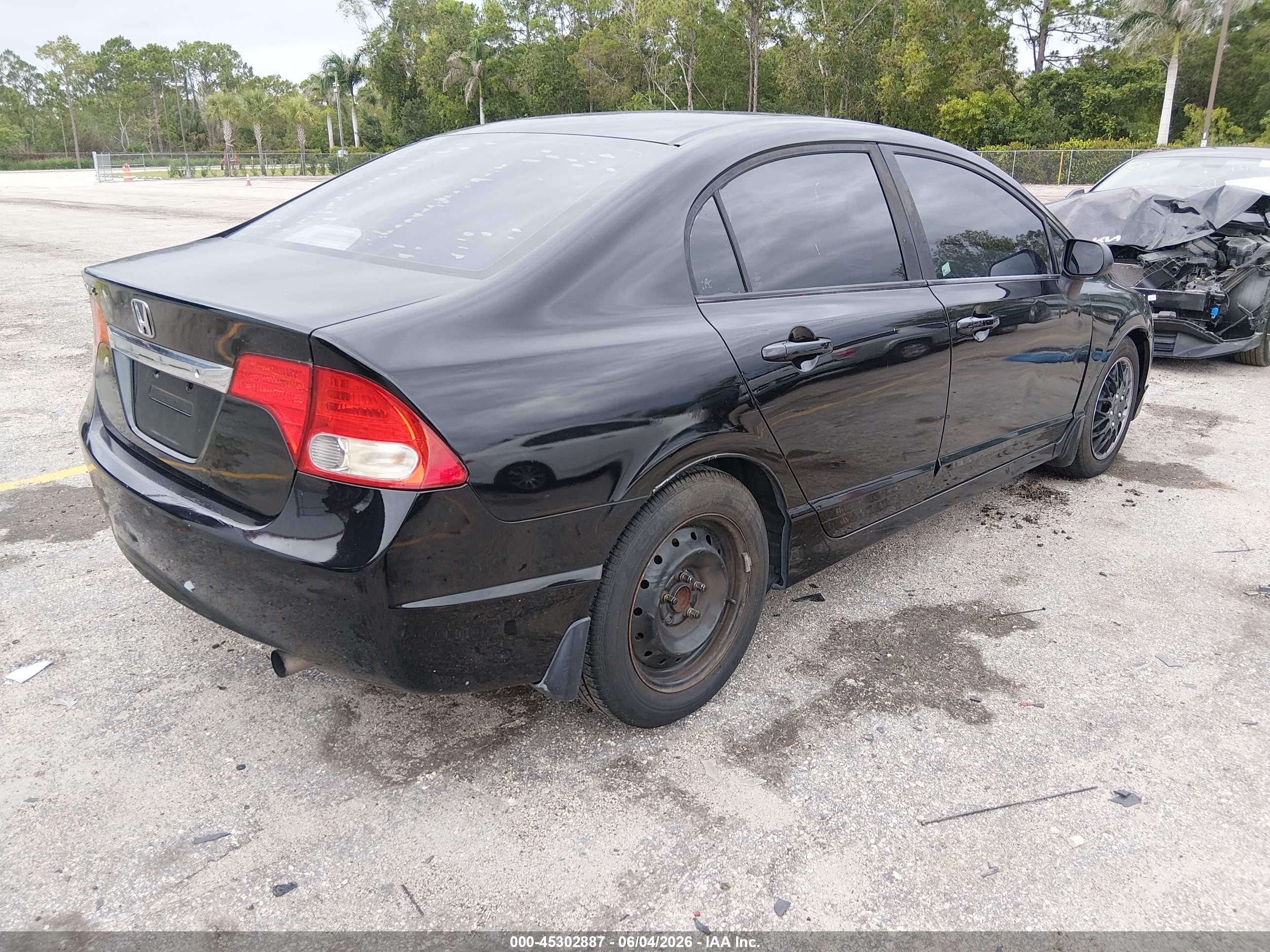 2009 Honda Civic Lx Black vin: 2HGFA16599H519140