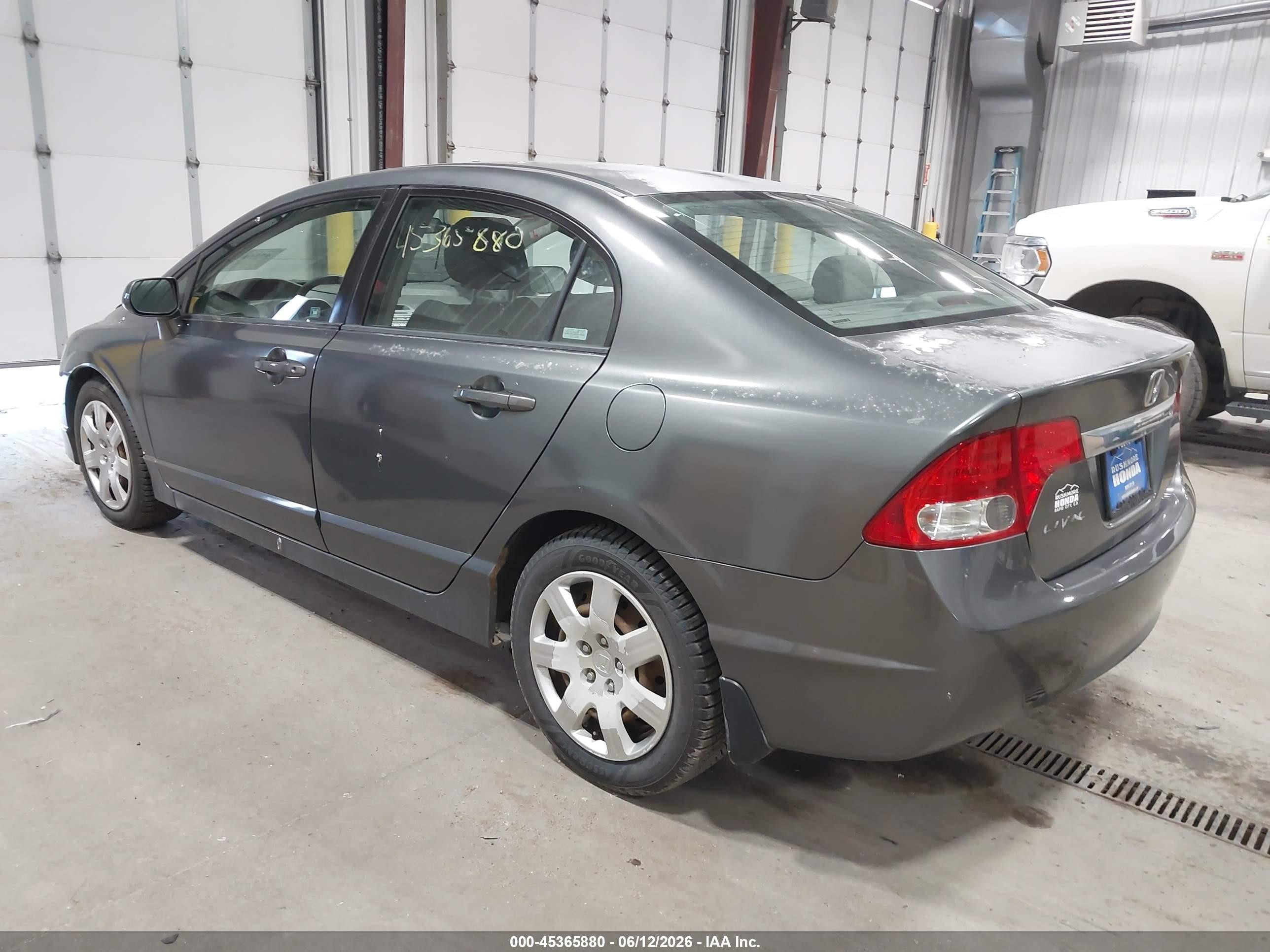 2009 Honda Civic Lx Gray vin: 2HGFA16599H538027