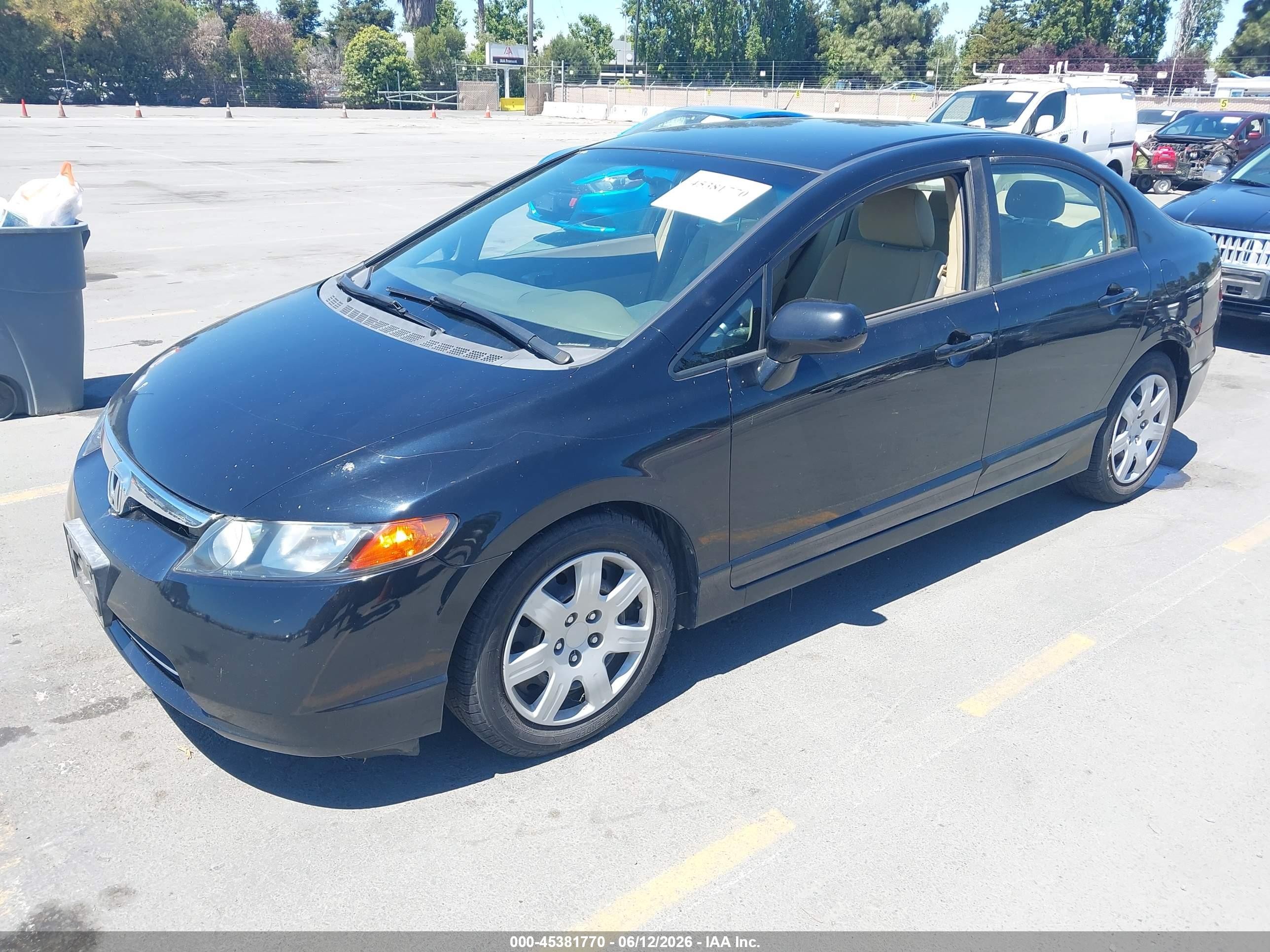 2006 Honda Civic Lx Blue vin: 2HGFA165X6H522785