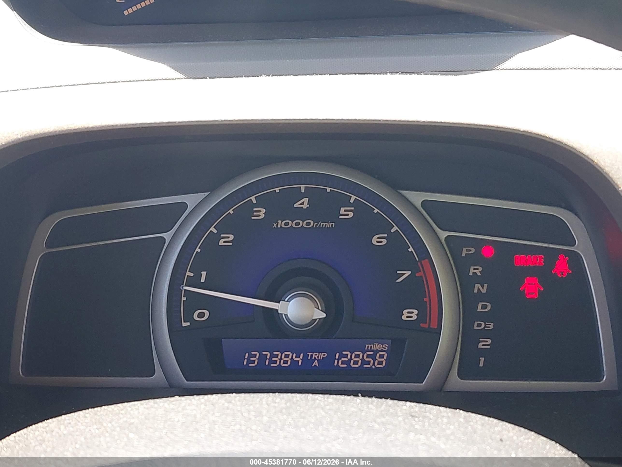 2006 Honda Civic Lx Blue vin: 2HGFA165X6H522785