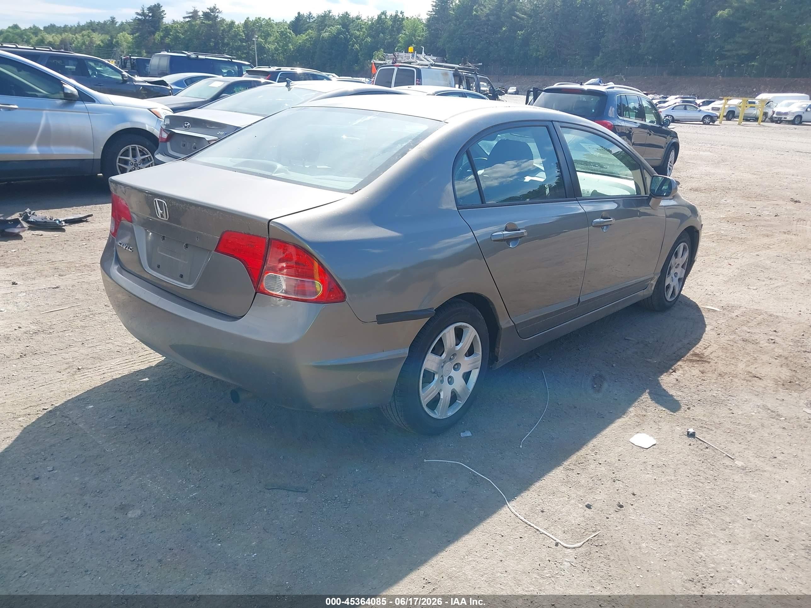2006 Honda Civic Lx Gray vin: 2HGFA165X6H526643