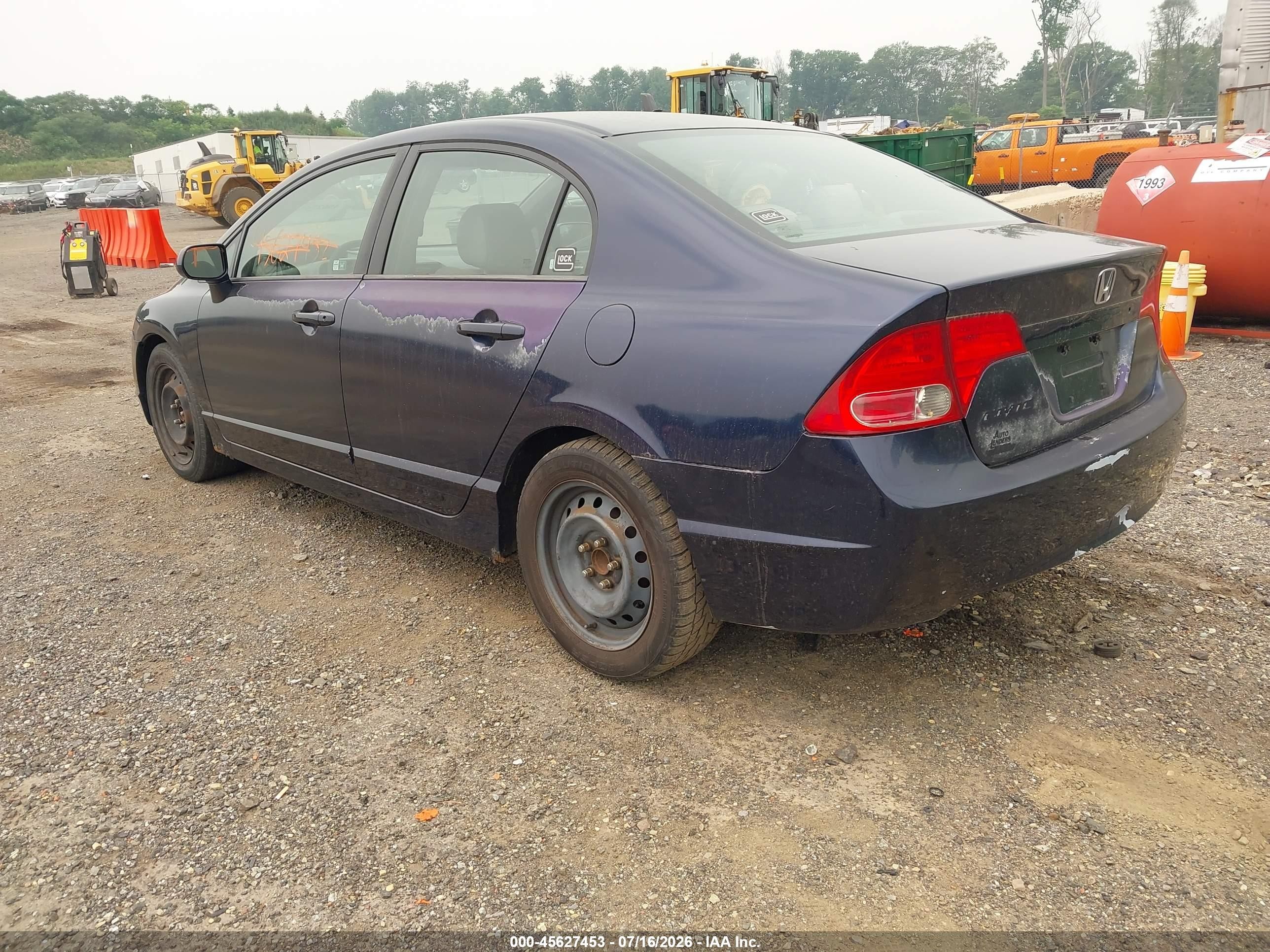 2006 Honda Civic Lx Blue vin: 2HGFA165X6H527114
