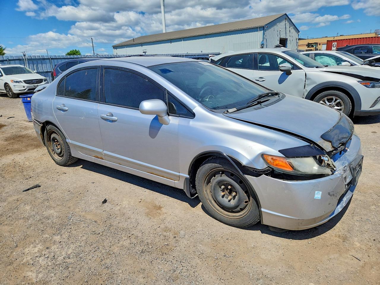 2007 Honda Civic Lx Silver vin: 2HGFA165X7H003253