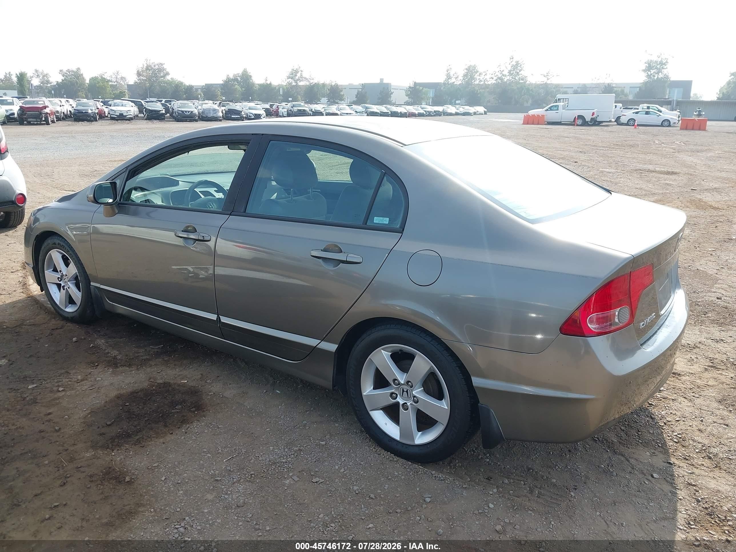 2007 Honda Civic Lx Gray vin: 2HGFA165X7H300197