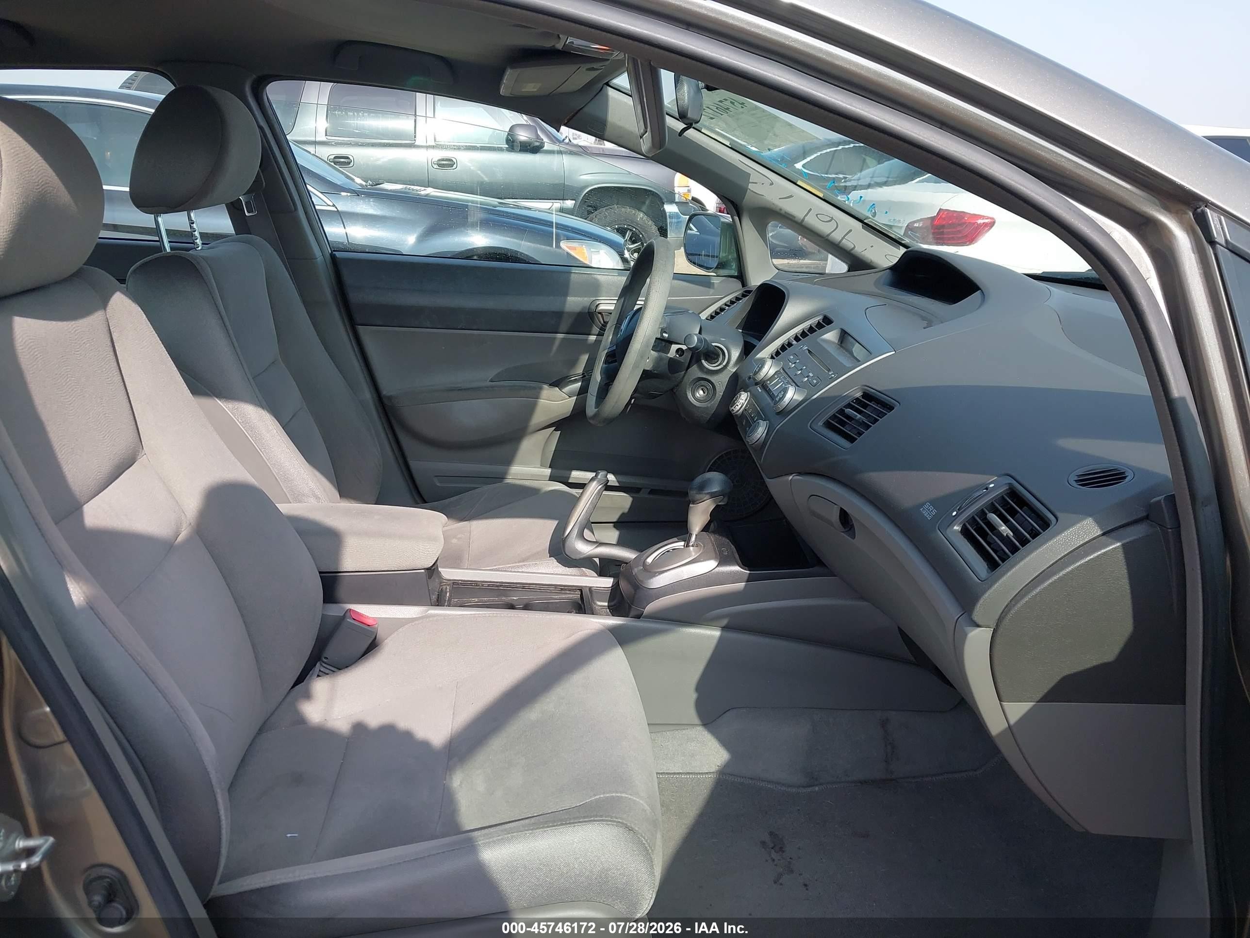 2007 Honda Civic Lx Gray vin: 2HGFA165X7H300197