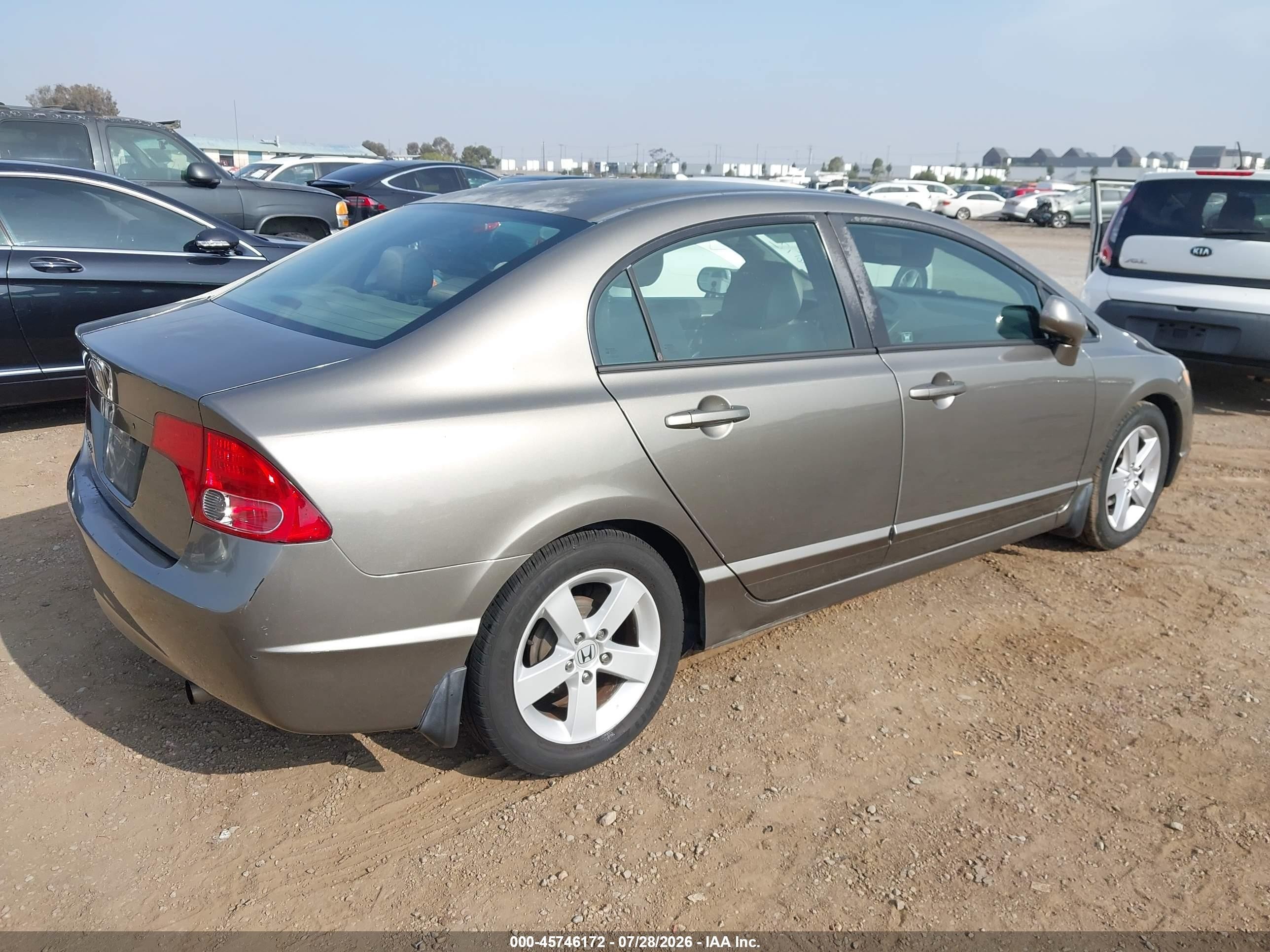 2007 Honda Civic Lx Gray vin: 2HGFA165X7H300197