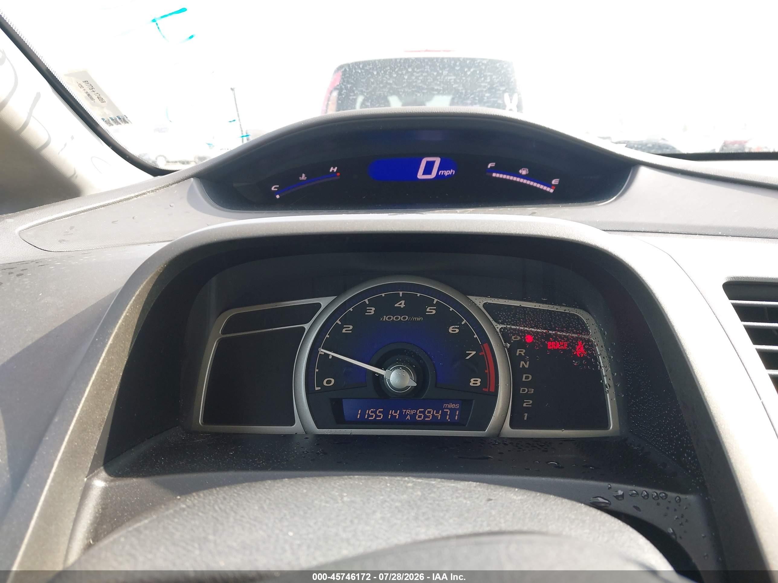 2007 Honda Civic Lx Gray vin: 2HGFA165X7H300197