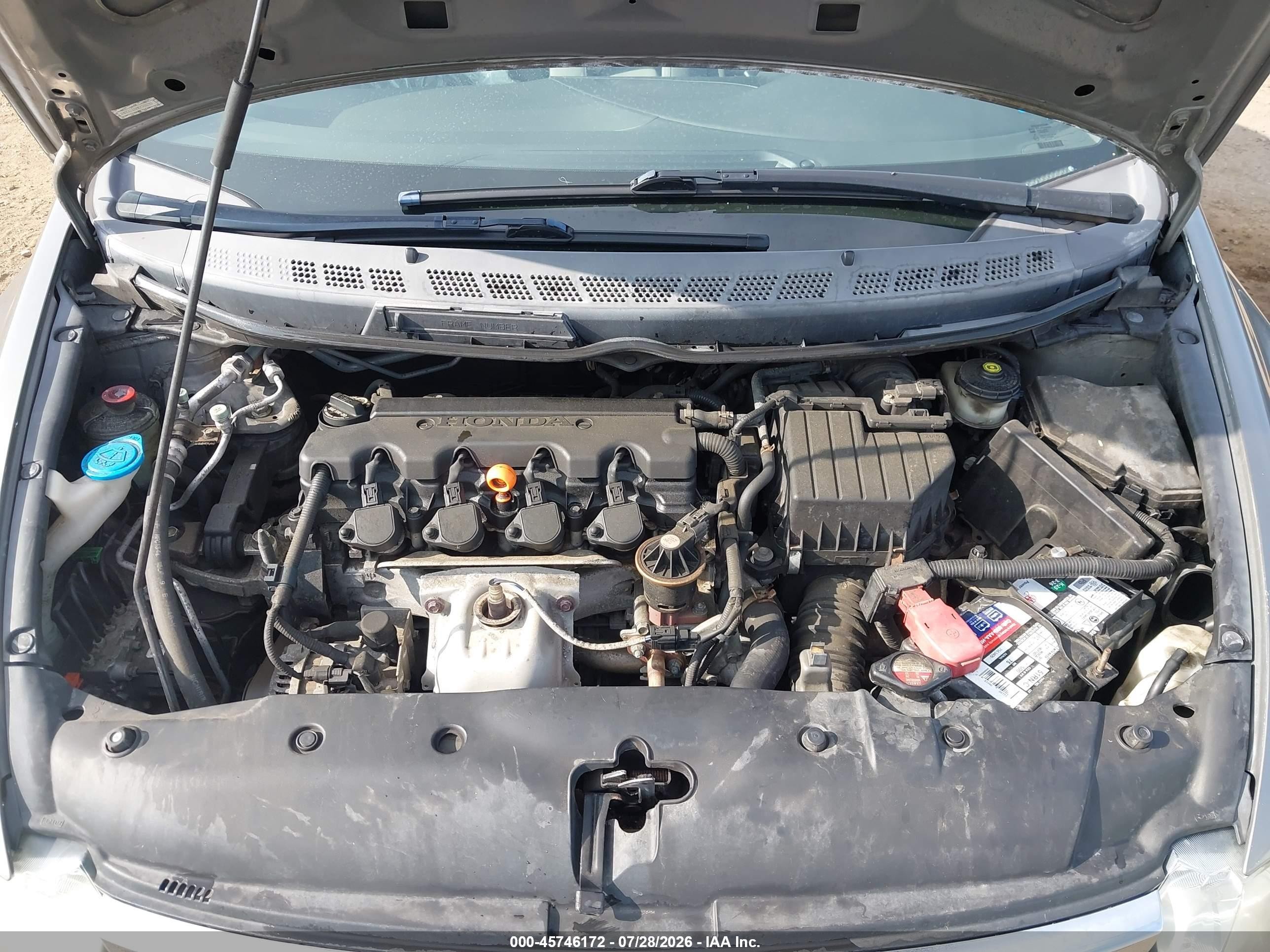 2007 Honda Civic Lx Gray vin: 2HGFA165X7H300197