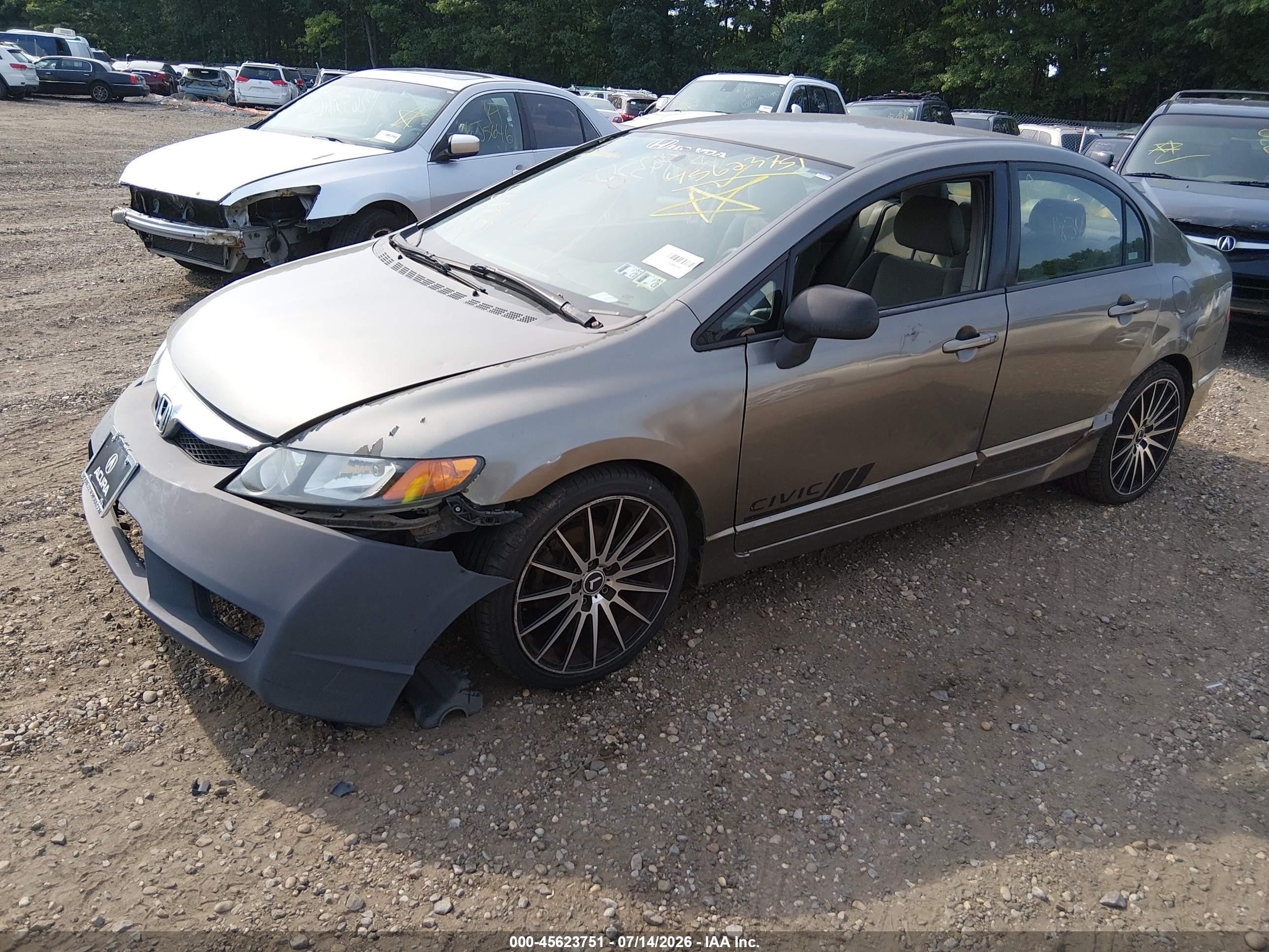 2007 Honda Civic Lx Gray vin: 2HGFA165X7H302998